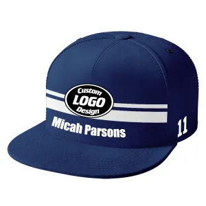 Custom Blue Dallas Hat Sport Design Cap Stitched Adjustable Personalized PR067B-D020262-9