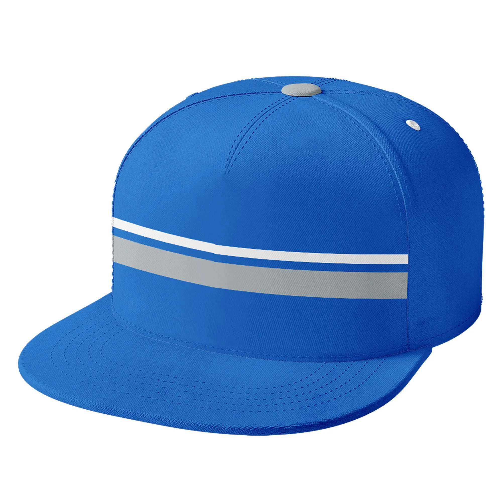 Custom Blue Detroit Hat Sport Design Cap Stitched Adjustable Personalized PR067B-D020262-11