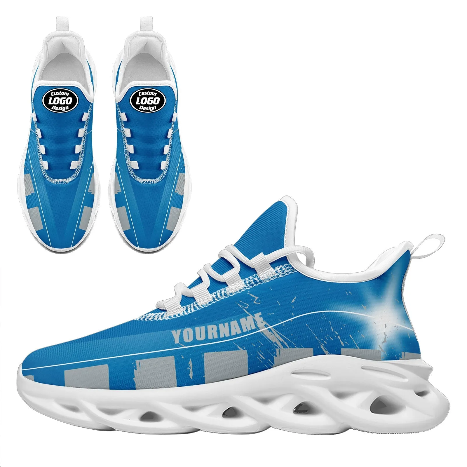 Custom Blue Gray Detroit Maxsoul Shoes Personalized Sneaker FN003-D020260-11 Custom Online