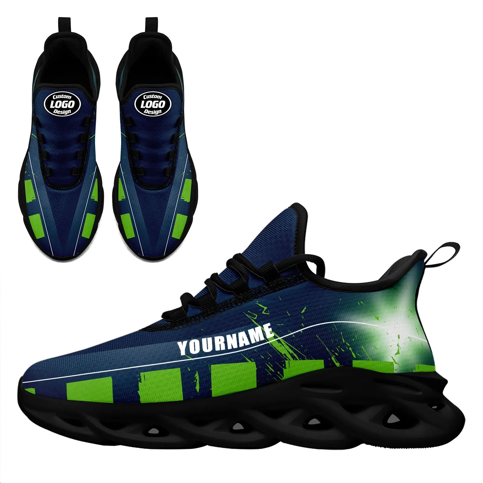 Custom Blue Green Seattle Maxsoul Shoes Personalized Sneaker FN003-D020260-27 Custom Online