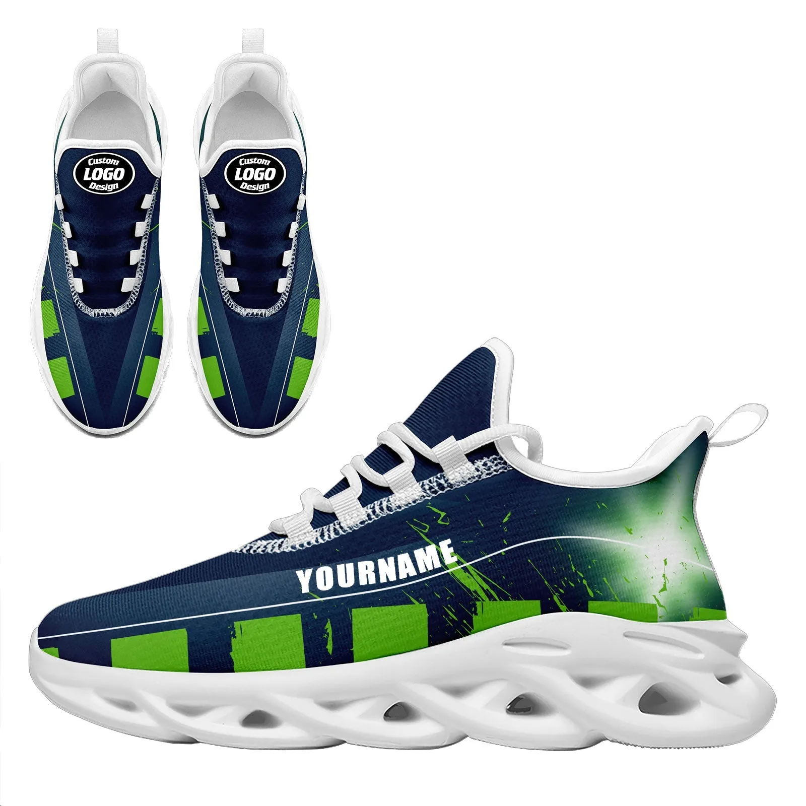 Custom Blue Green Seattle Maxsoul Shoes Personalized Sneaker FN003-D020260-27 Custom Online