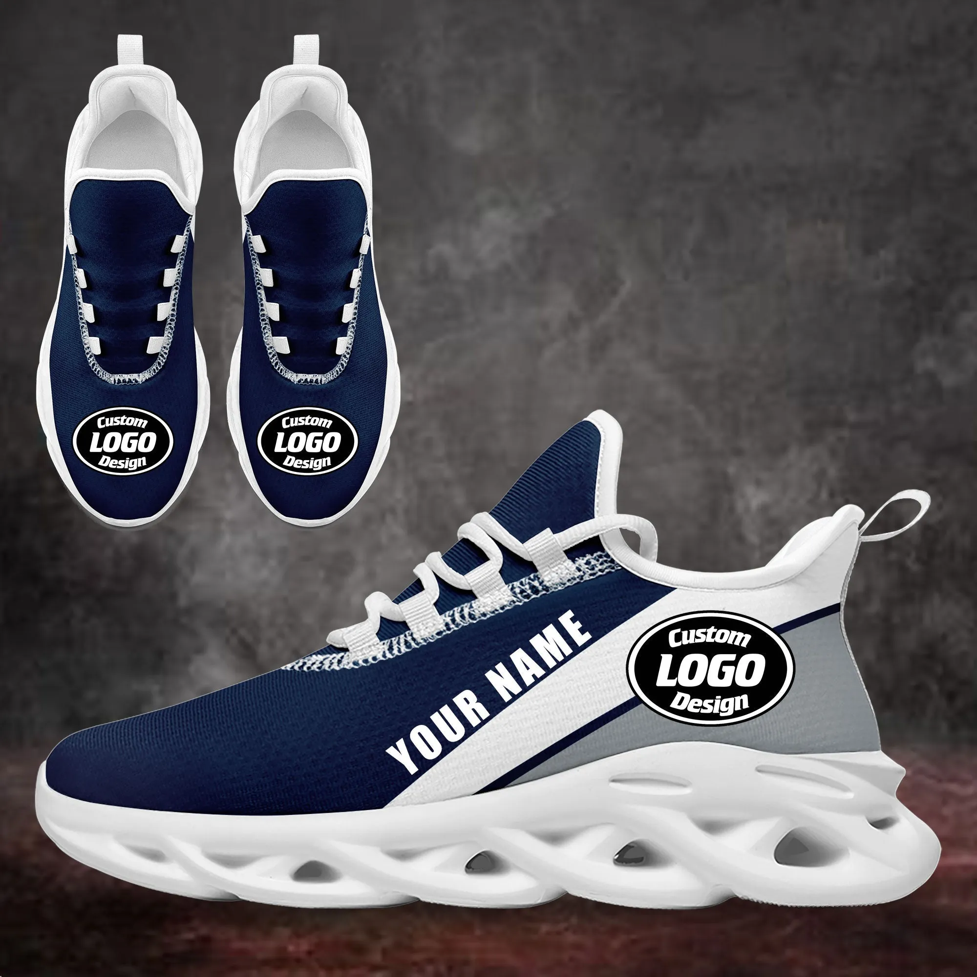 Custom Blue Grey Jersey MaxSoul Shoes and Hat Combo Offer Personalized ZH-bd0b007e-ad