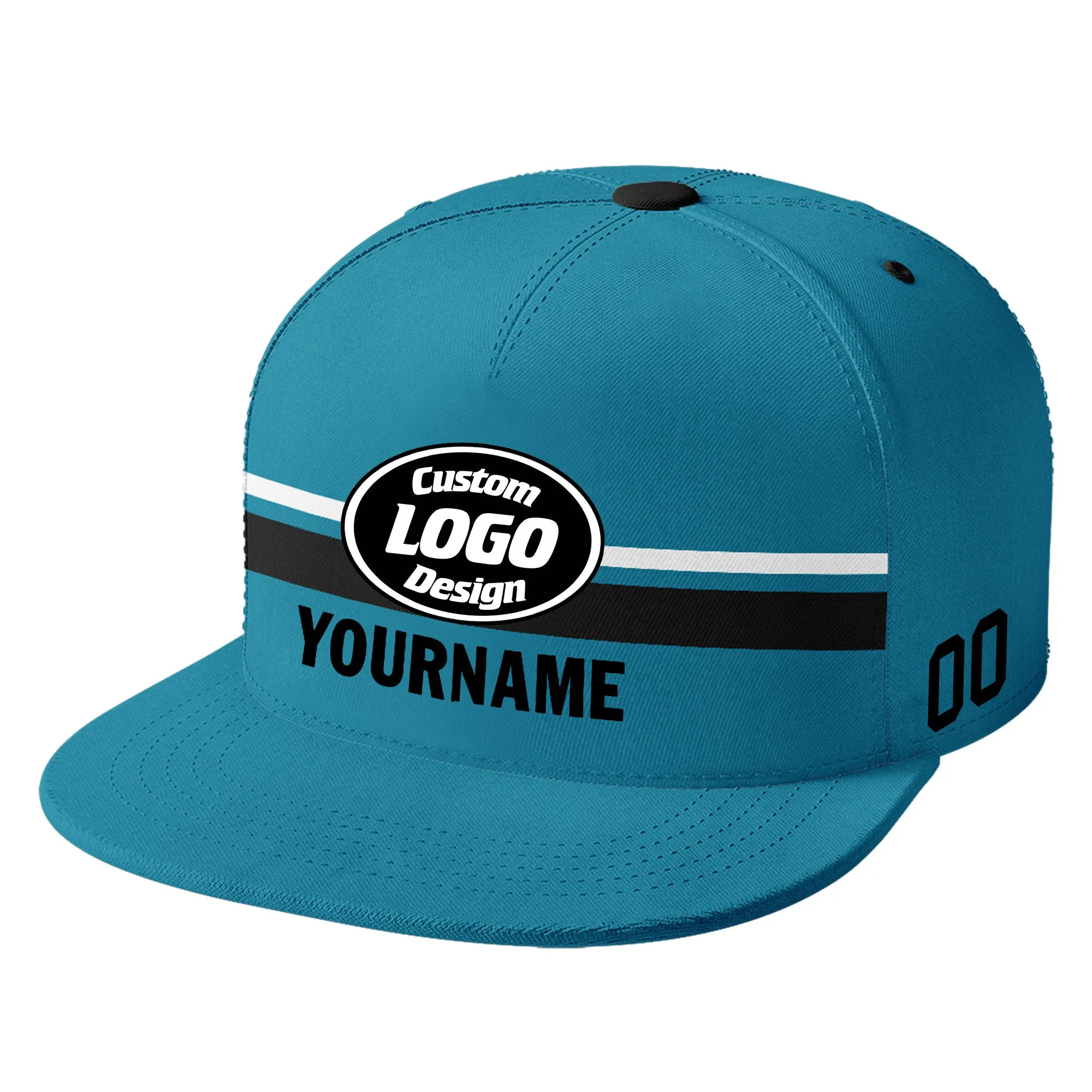 Custom Blue Jacksonville Hat Sport Design Cap Stitched Adjustable Personalized PR067B-D020262-16