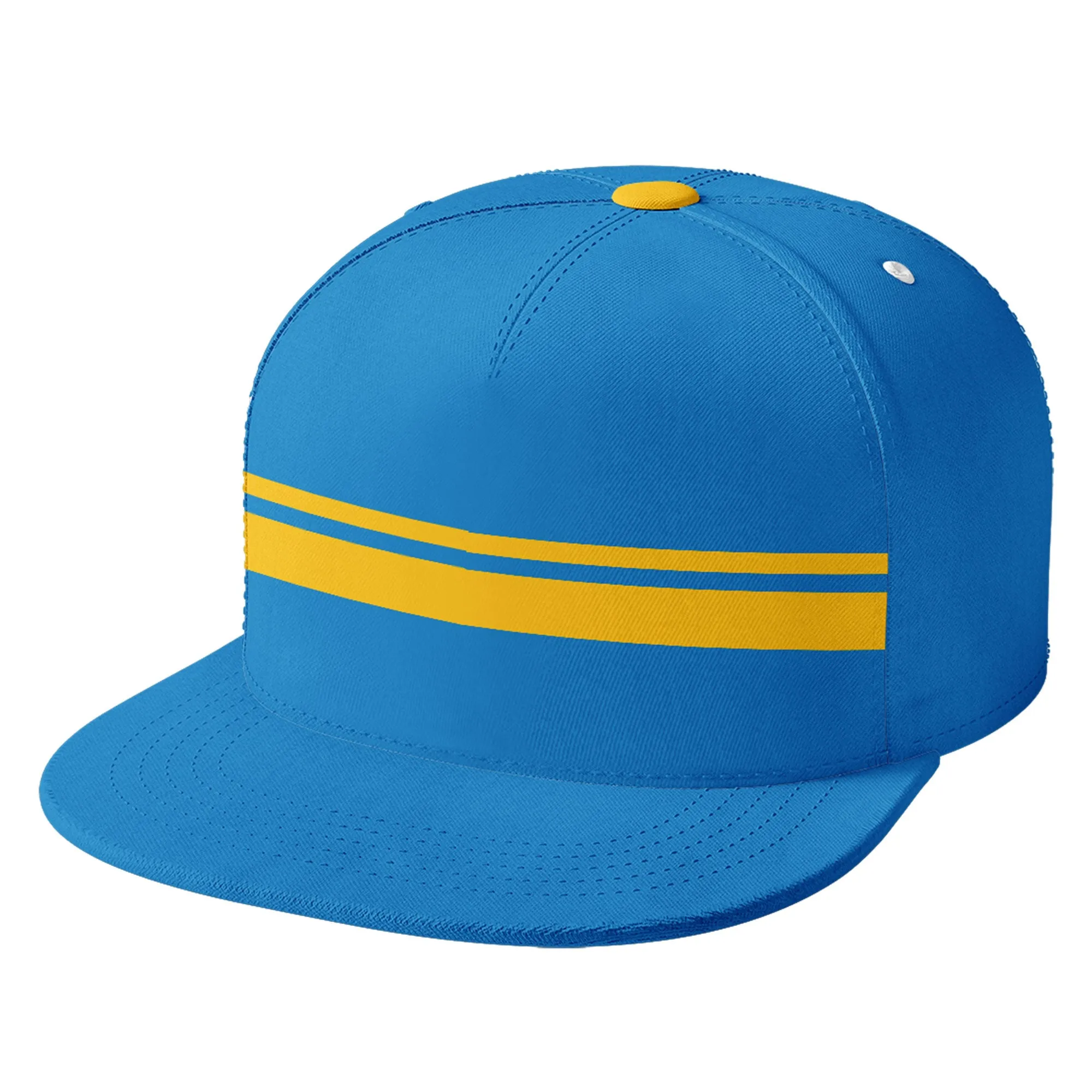 Custom Blue Los Angeles Hat Sport Design Cap Stitched Adjustable Personalized PR067B-D020262-22