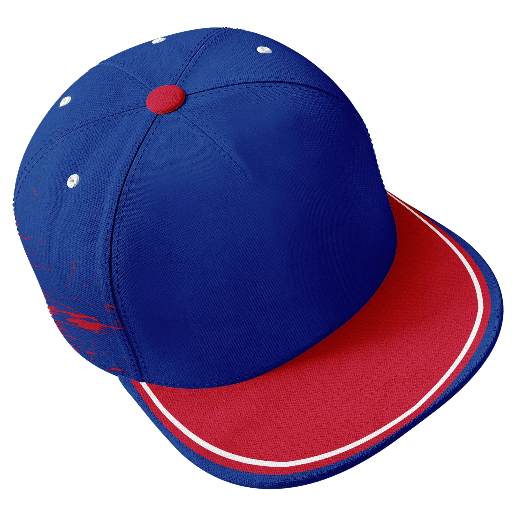 Custom Blue Red Buffalo Hat Sport Design Cap Stitched Adjustable Personalized PR067B-D020261-4