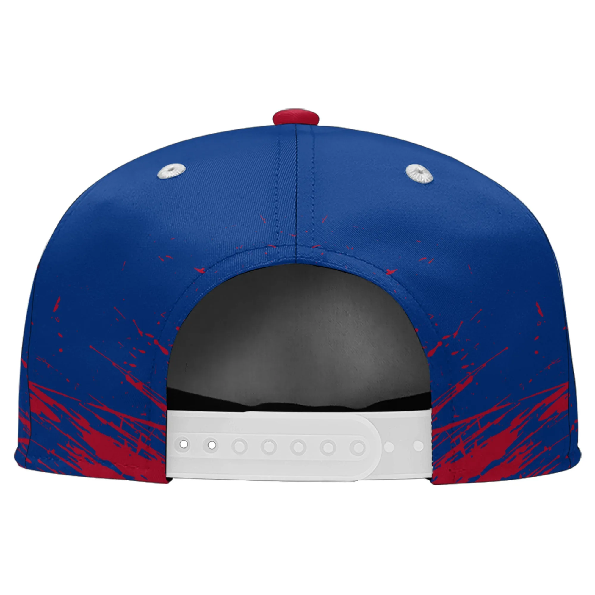 Custom Blue Red Buffalo Hat Sport Design Cap Stitched Adjustable Personalized PR067B-D020261-4