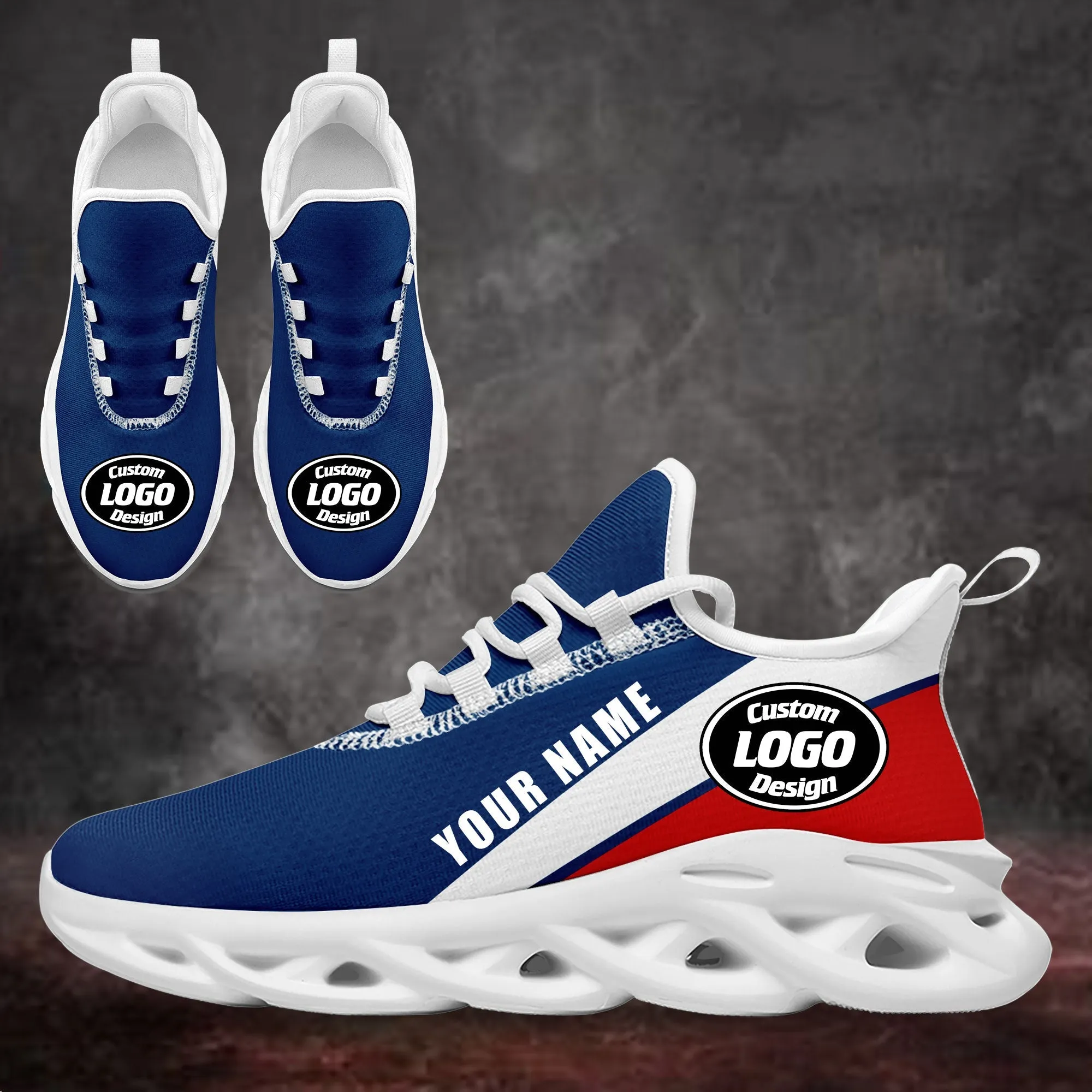 Custom Blue Red Jersey MaxSoul Shoes and Hat Combo Offer Personalized ZH-bd0b007e-f