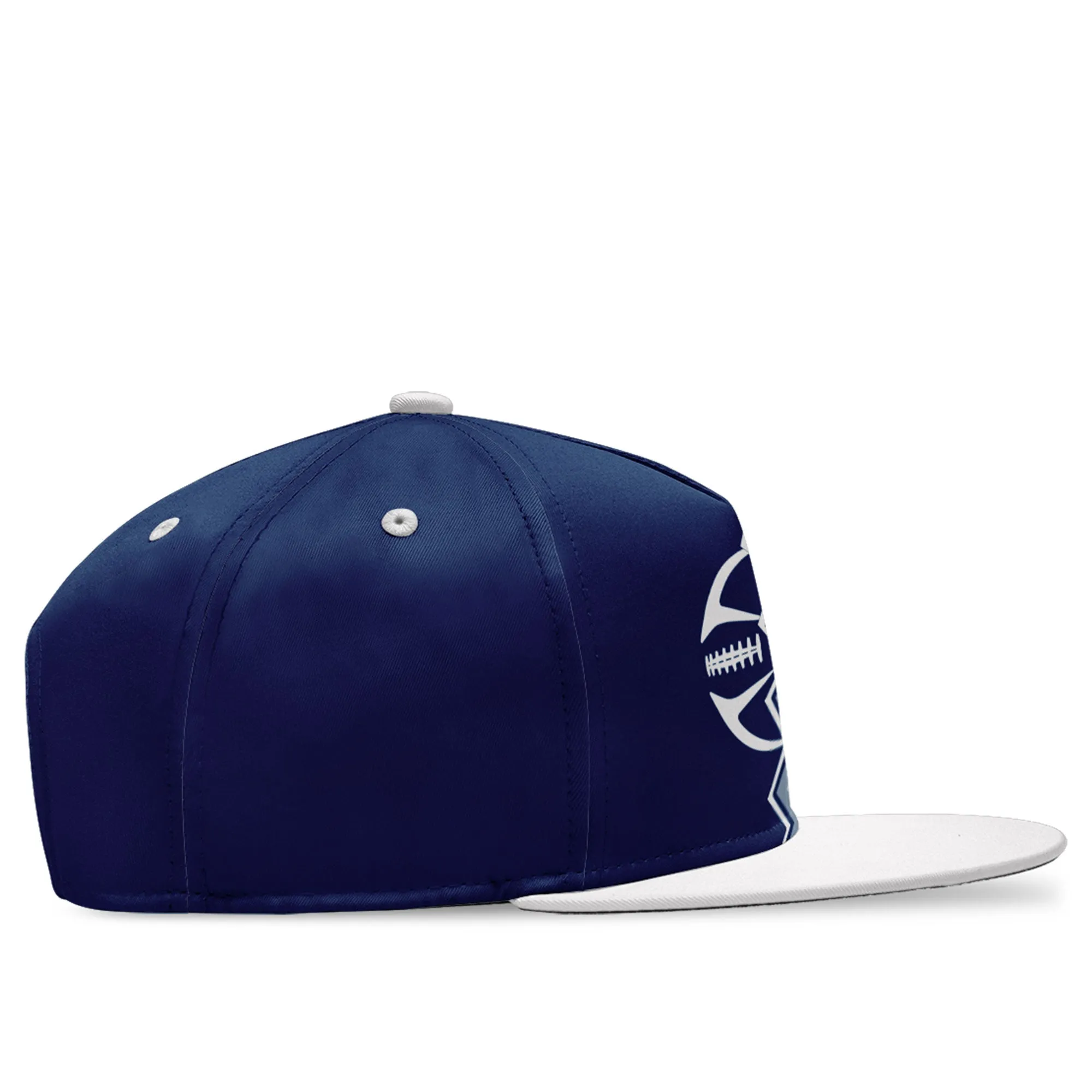 Custom Blue White Indiana Hat Sport Design Cap Stitched Adjustable Personalized PR067B-D028017-23