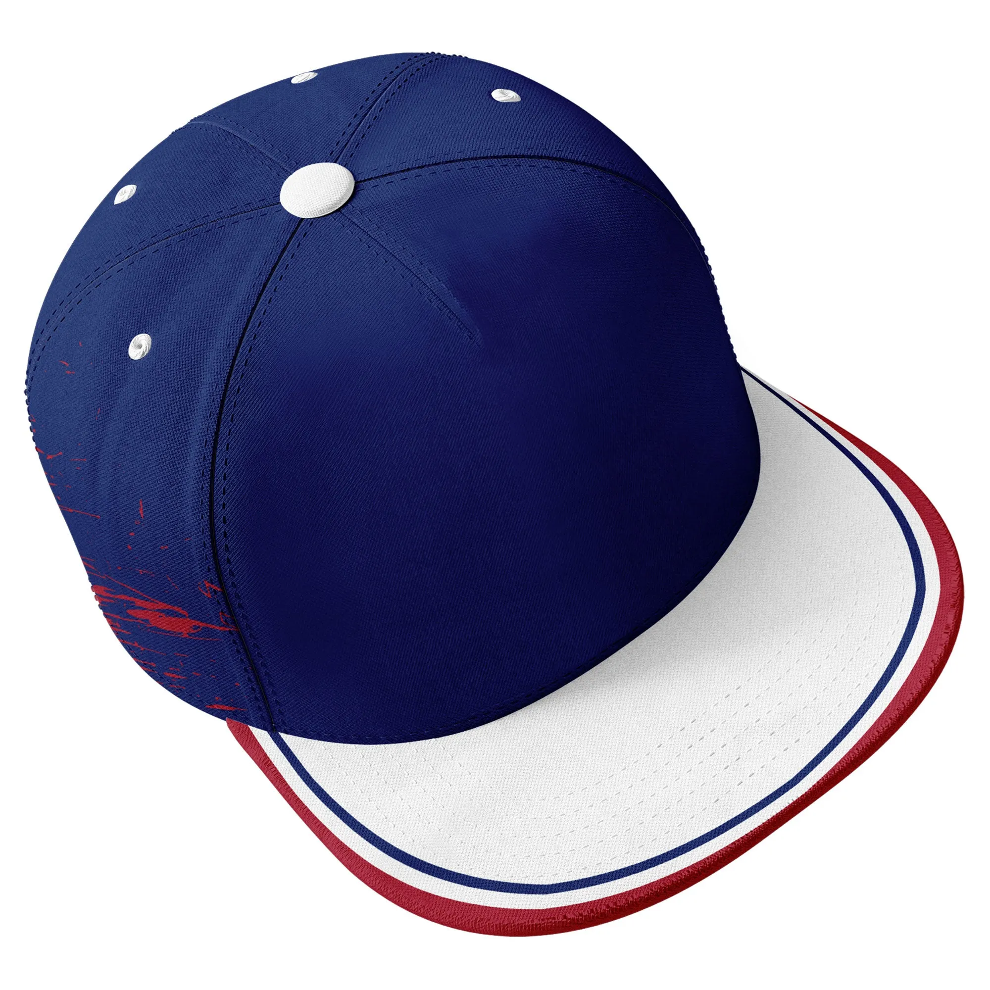 Custom Blue White Red New York Hat Sport Design Cap Stitched Adjustable Personalized PR067B-D020261-21