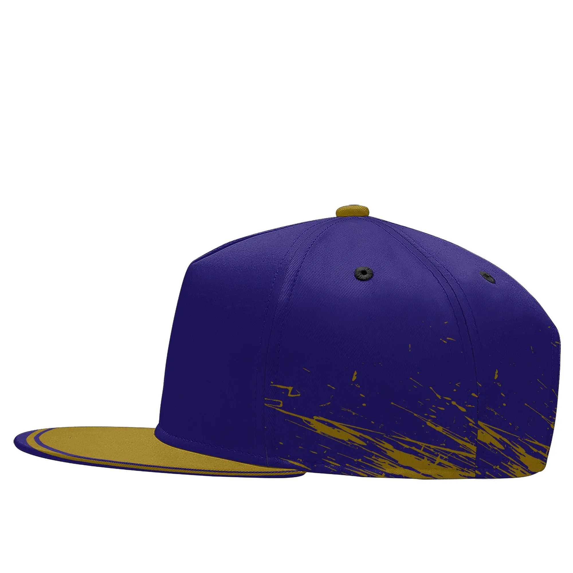 Custom Blue Yellow Baltimore Hat Sport Design Cap Stitched Adjustable Personalized PR067B-D020261-2