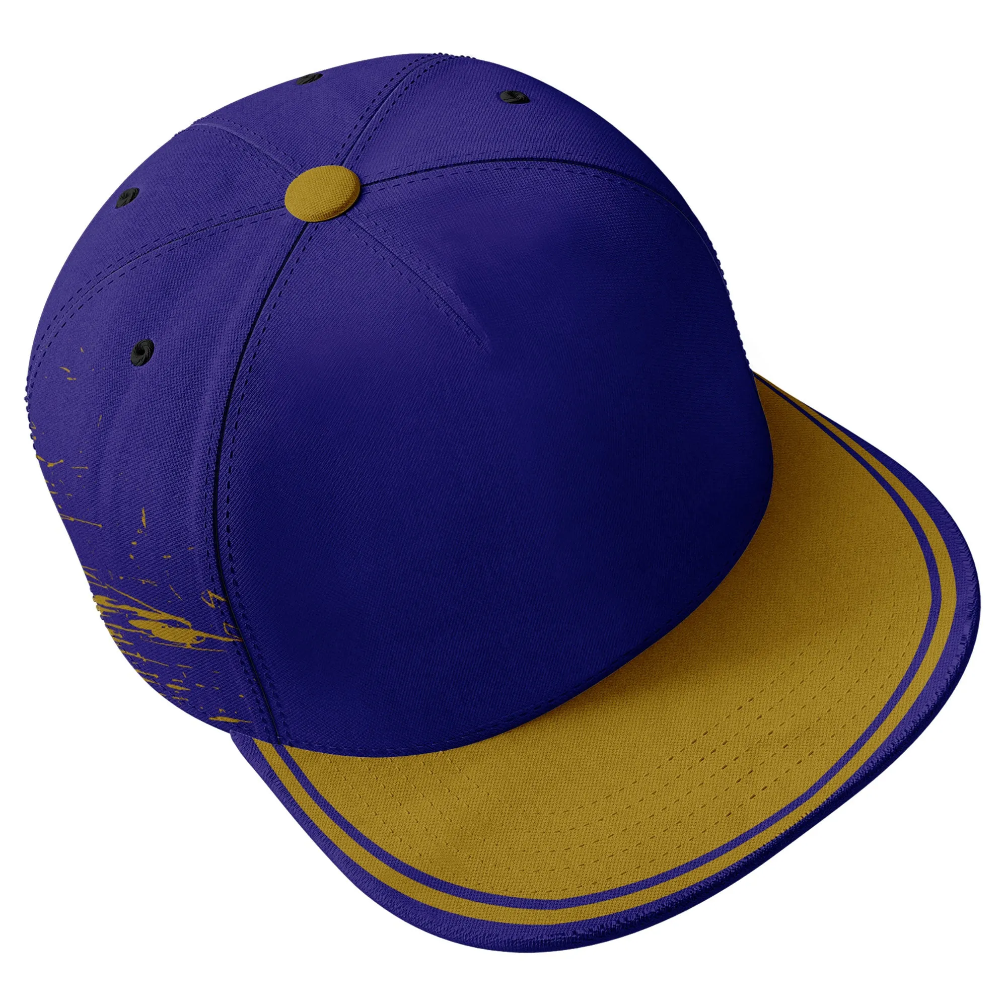 Custom Blue Yellow Baltimore Hat Sport Design Cap Stitched Adjustable Personalized PR067B-D020261-2