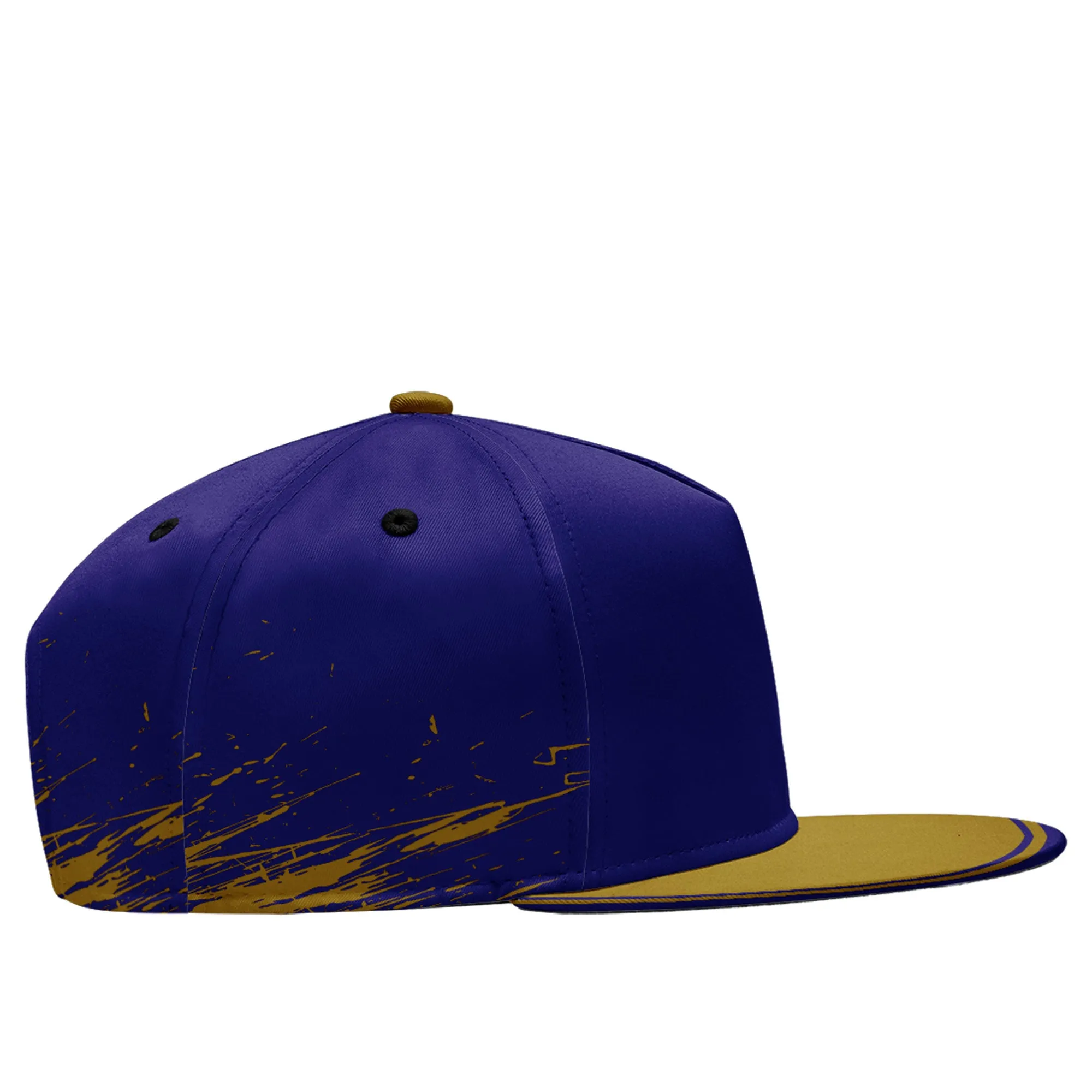 Custom Blue Yellow Baltimore Hat Sport Design Cap Stitched Adjustable Personalized PR067B-D020261-2