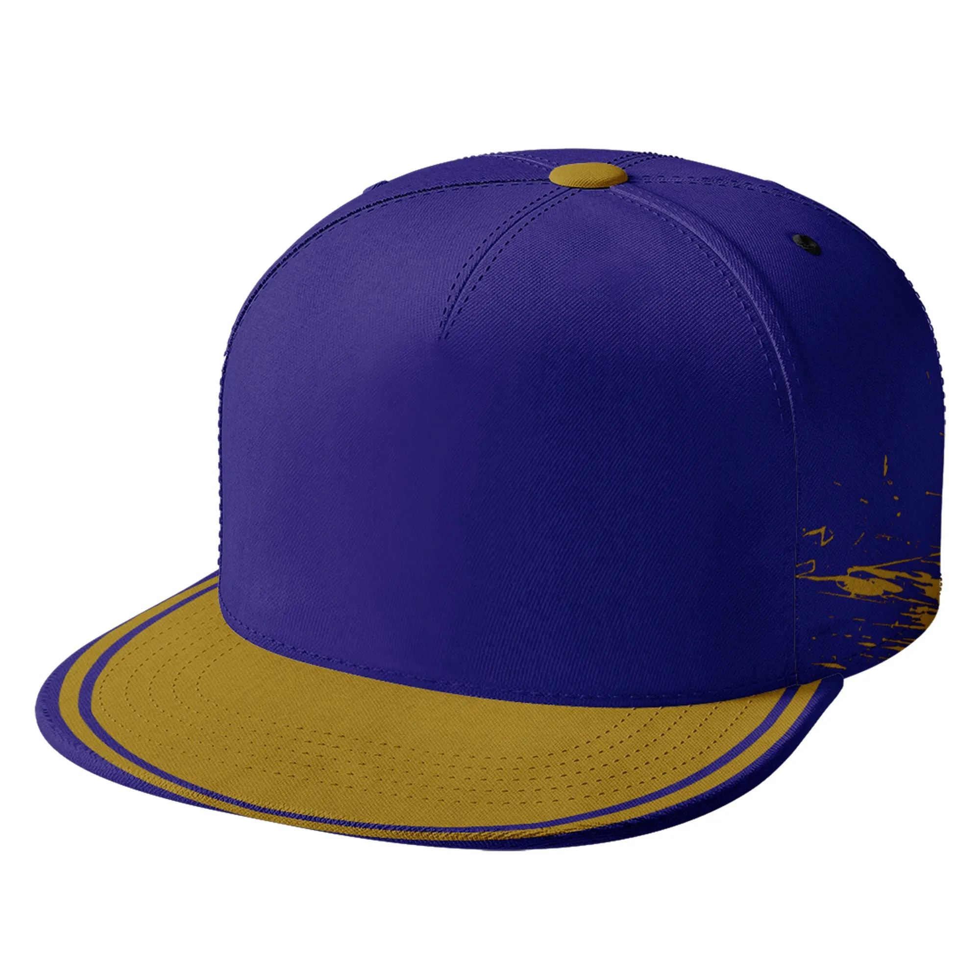 Custom Blue Yellow Baltimore Hat Sport Design Cap Stitched Adjustable Personalized PR067B-D020261-2