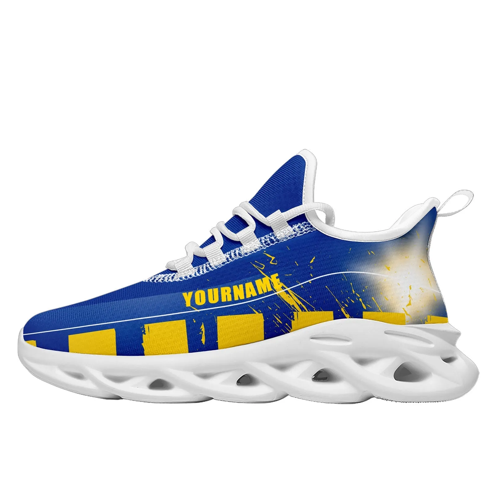 Custom Blue Yellow Los Angeles Maxsoul Shoes Personalized Sneaker FN003-D020260-15 Custom Online