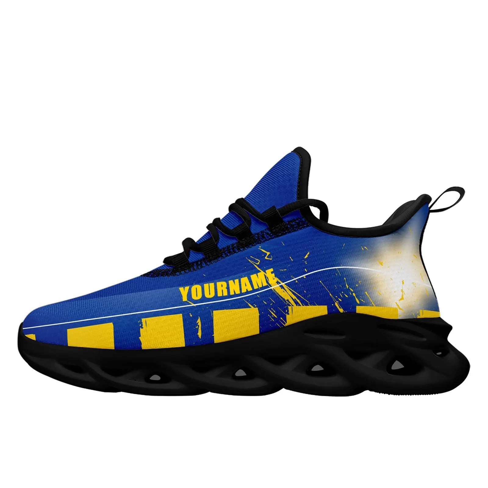 Custom Blue Yellow Los Angeles Maxsoul Shoes Personalized Sneaker FN003-D020260-15 Custom Online