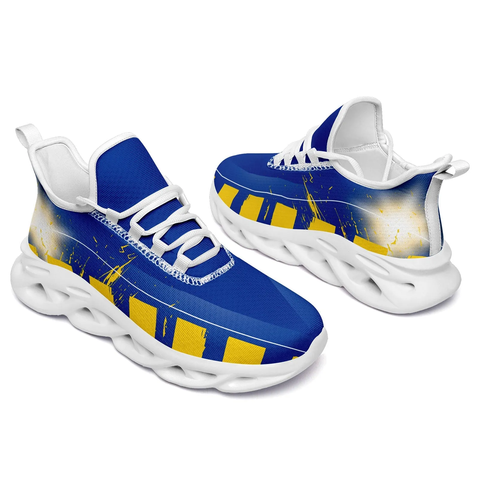 Custom Blue Yellow Los Angeles Maxsoul Shoes Personalized Sneaker FN003-D020260-15 Custom Online