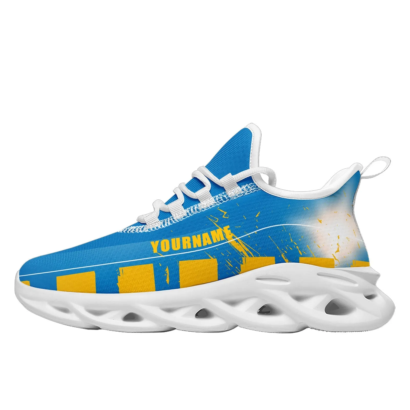 Custom Blue Yellow Los Angeles Maxsoul Shoes Personalized Sneaker FN003-D020260-22 Custom Online