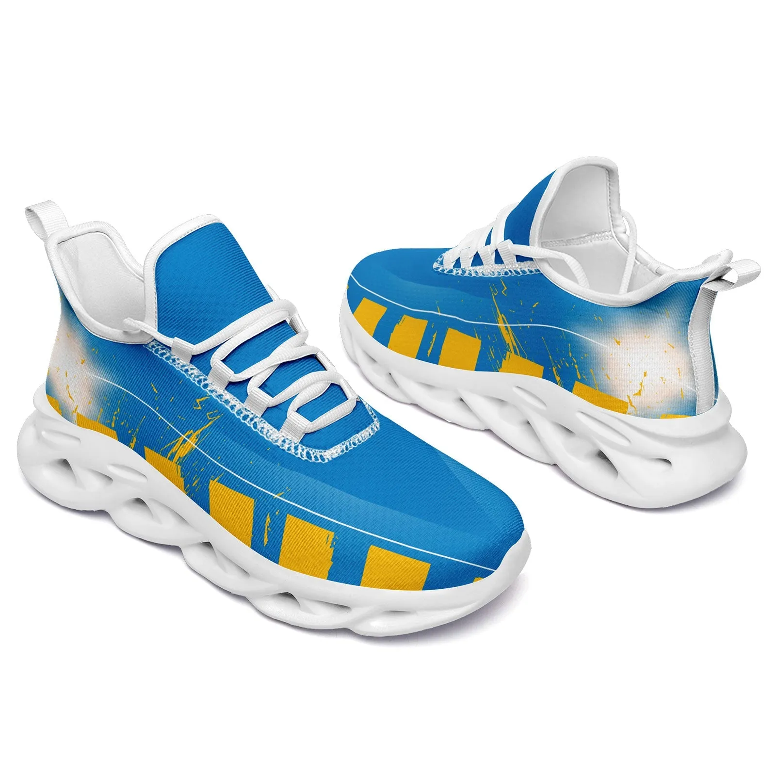 Custom Blue Yellow Los Angeles Maxsoul Shoes Personalized Sneaker FN003-D020260-22 Custom Online