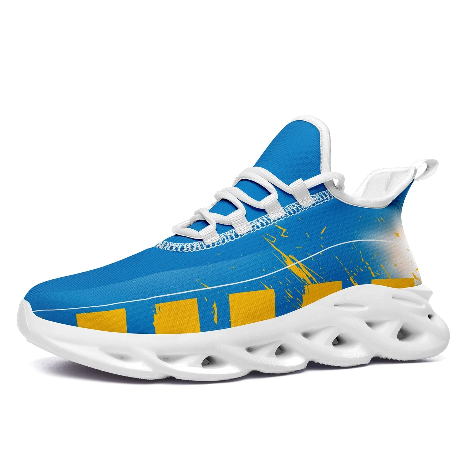 Custom Blue Yellow Los Angeles Maxsoul Shoes Personalized Sneaker FN003-D020260-22 Custom Online