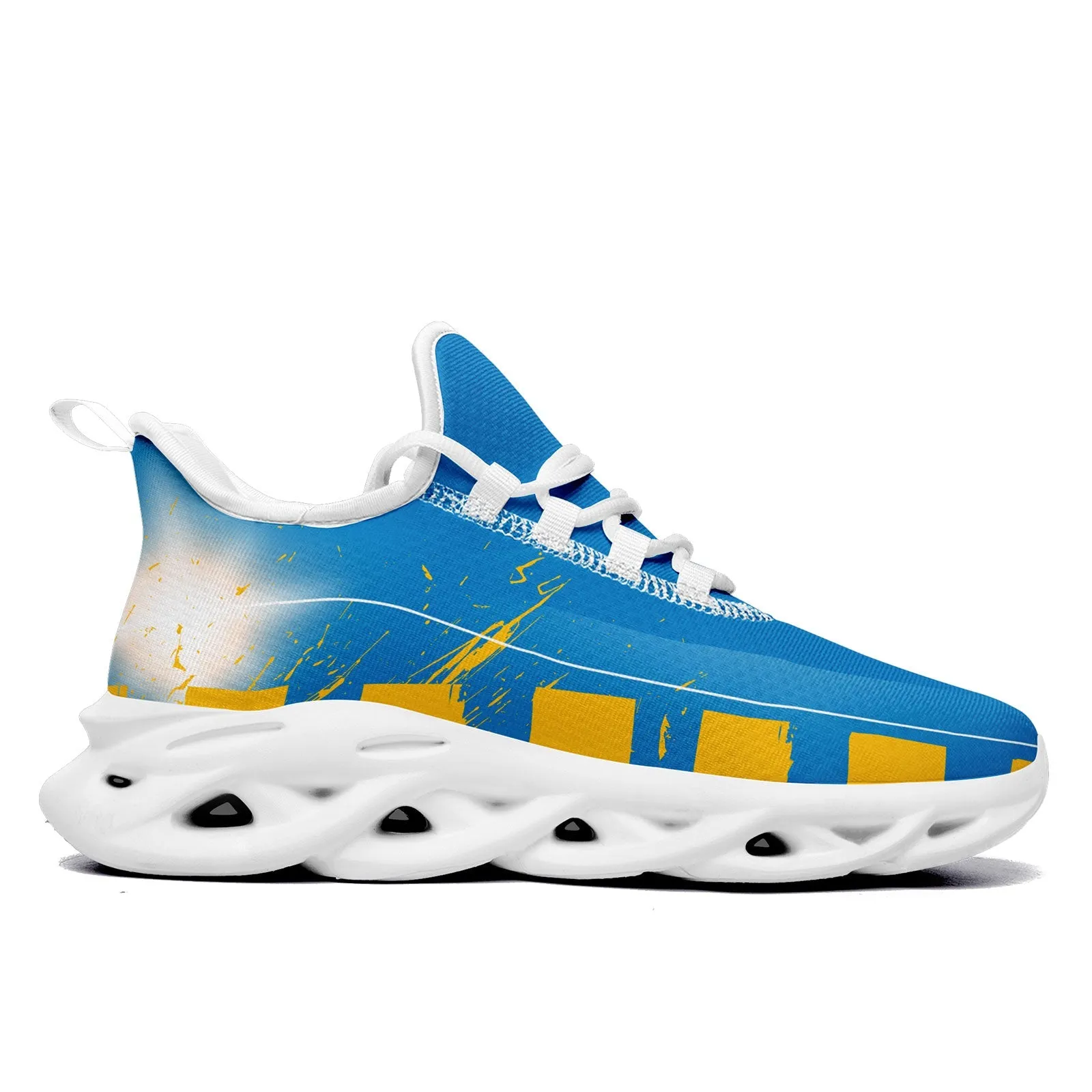 Custom Blue Yellow Los Angeles Maxsoul Shoes Personalized Sneaker FN003-D020260-22 Custom Online