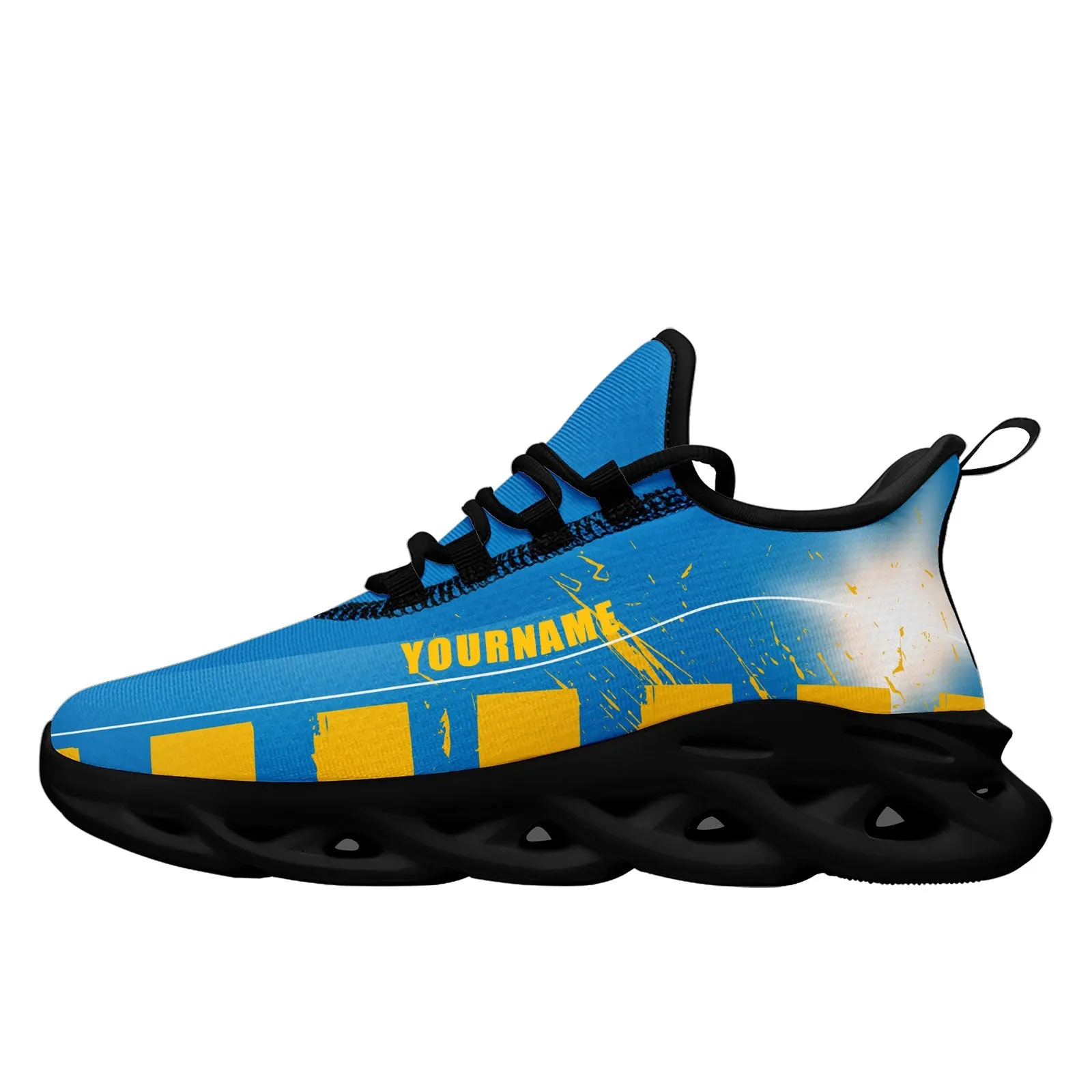 Custom Blue Yellow Los Angeles Maxsoul Shoes Personalized Sneaker FN003-D020260-22 Custom Online