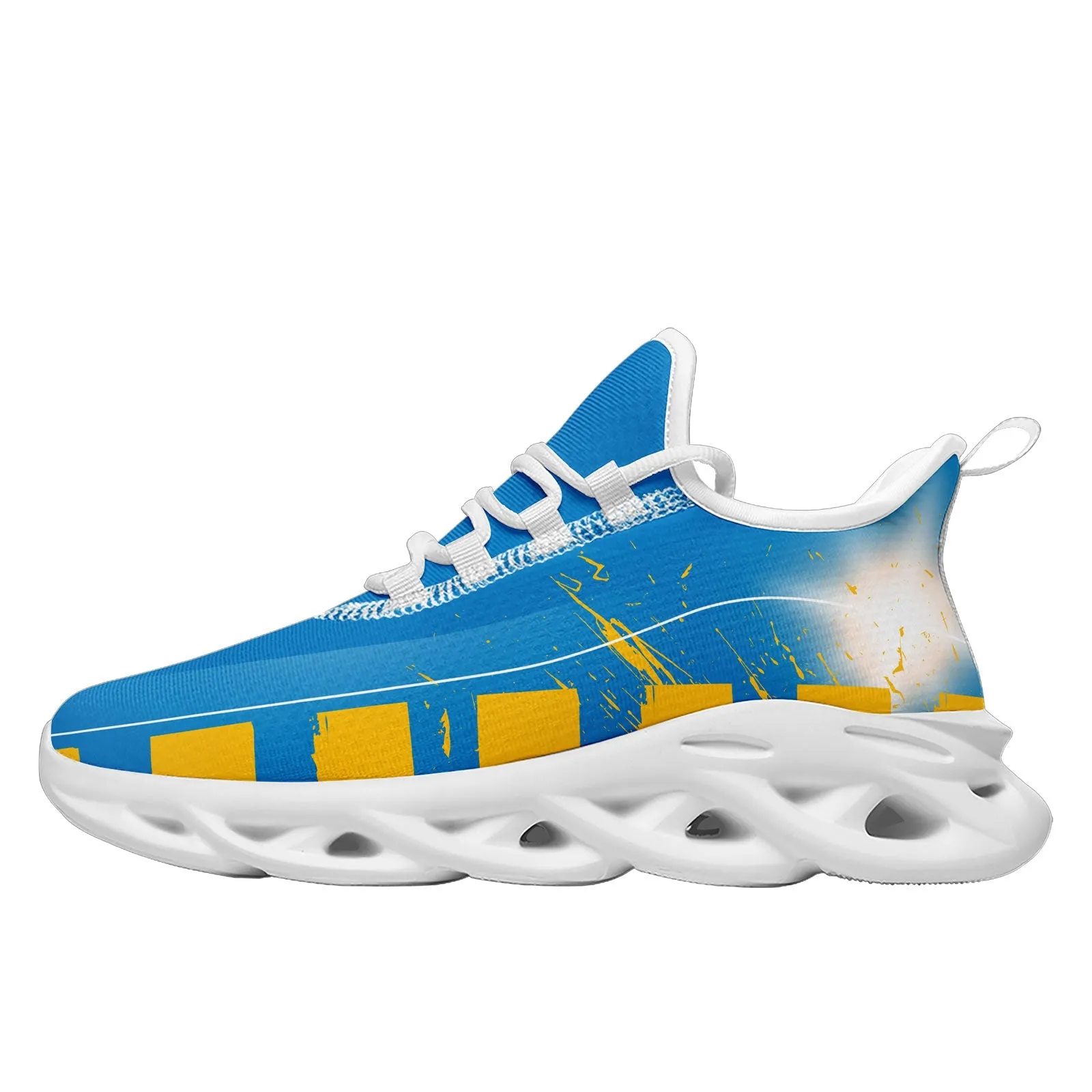 Custom Blue Yellow Los Angeles Maxsoul Shoes Personalized Sneaker FN003-D020260-22 Custom Online