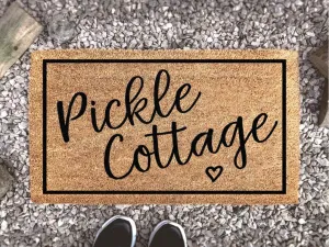 Custom Doormat With House Name, Personalised Welcome Mat, Bespoke Doormat, Housewarming Gift, Pickle Cottage, Stacey