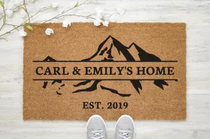 Custom Family Name Doormat, Housewarming Gift, Wedding Gift, Anniversary Gift, Personalized Doormat