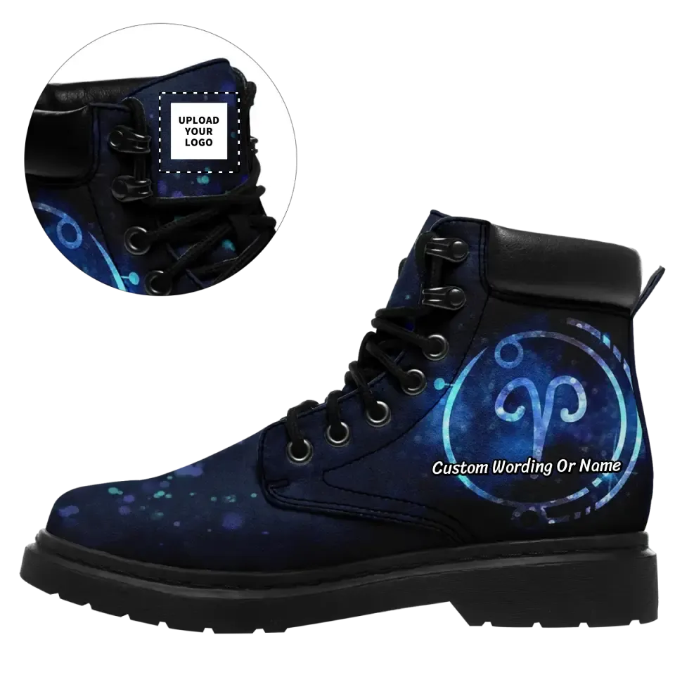 Custom Logo Gifts, Personalized Starry Sky Boots, Custom Mystery Stylish Boots,1921-24020034