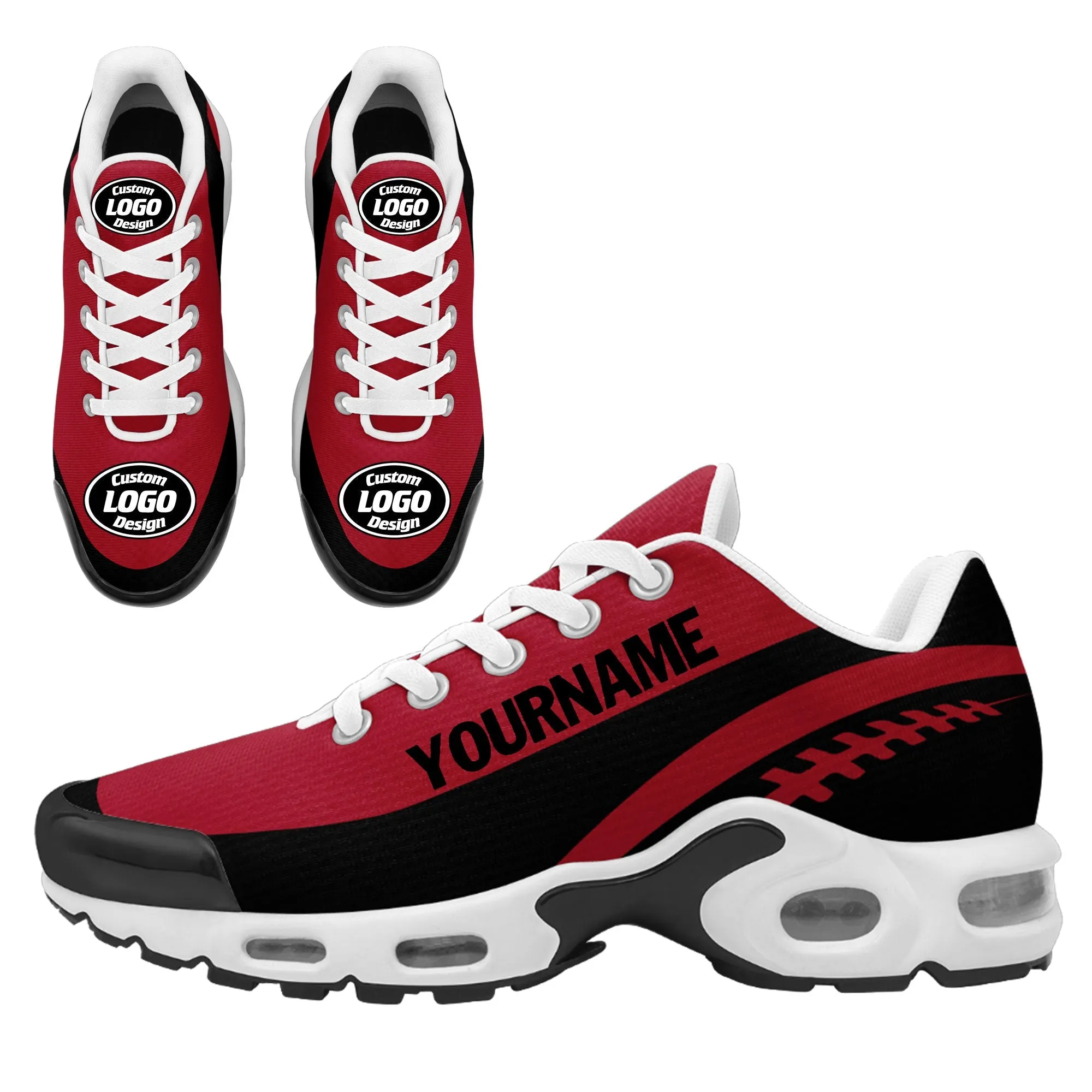 Custom Red Black TN Shoes Personalized Sneakers TN-D020077-4