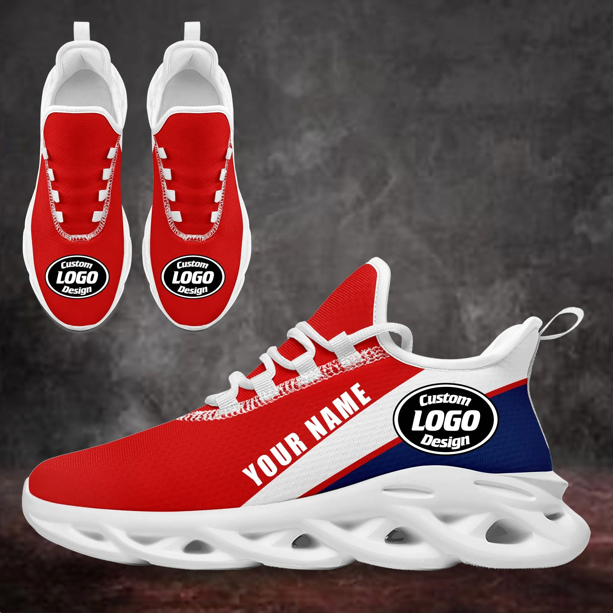 Custom Red Blue Jersey MaxSoul Shoes and Hat Combo Offer Personalized ZH-bd0b007e-e