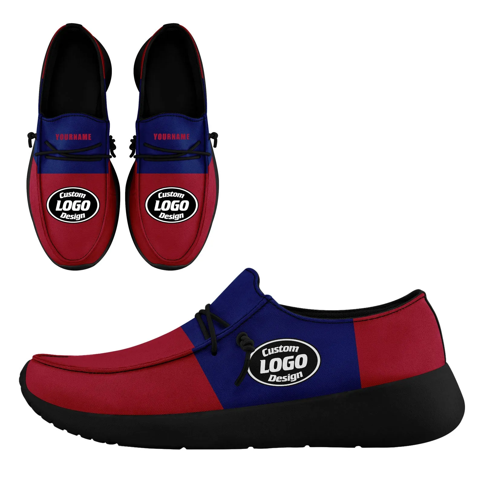 Custom Red Blue New York Sneaker Shoes Combo Offer Personalized Combo ZH-D020289-21