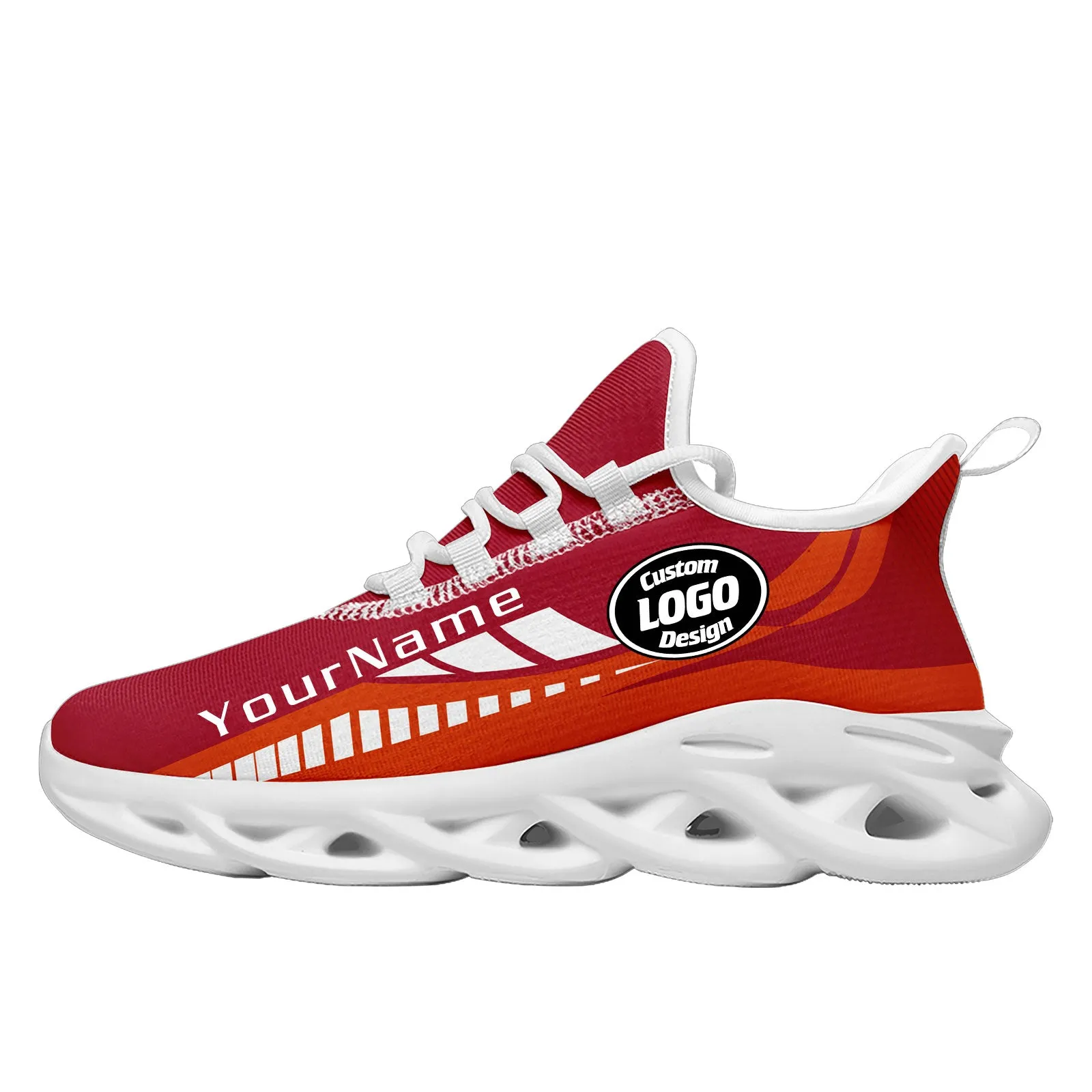 Custom Red Orange Tampa Bay Maxsoul Shoes Personalized Sneaker FN003-D020325-29