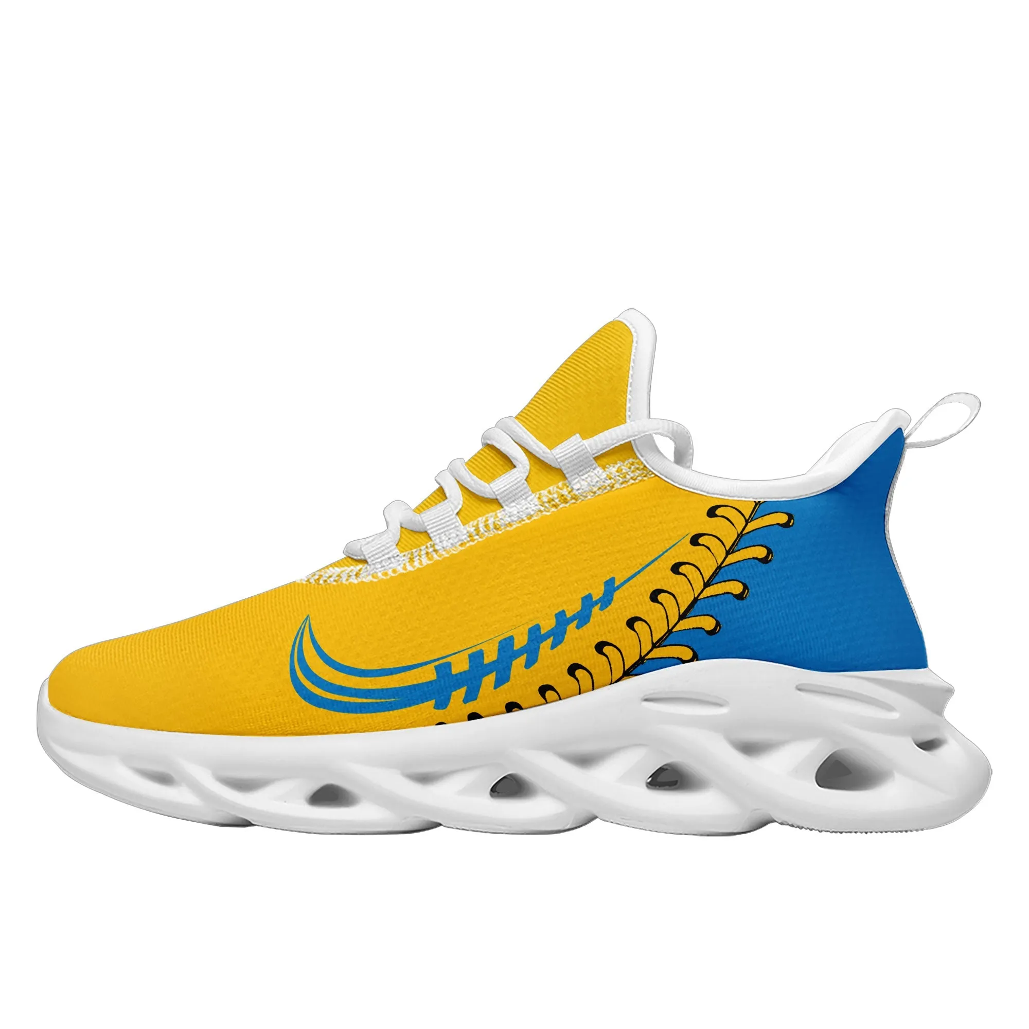 Custom Yellow Jersey MaxSoul Shoes and Hat Combo Offer Personalized ZH-bd0b00e0-9