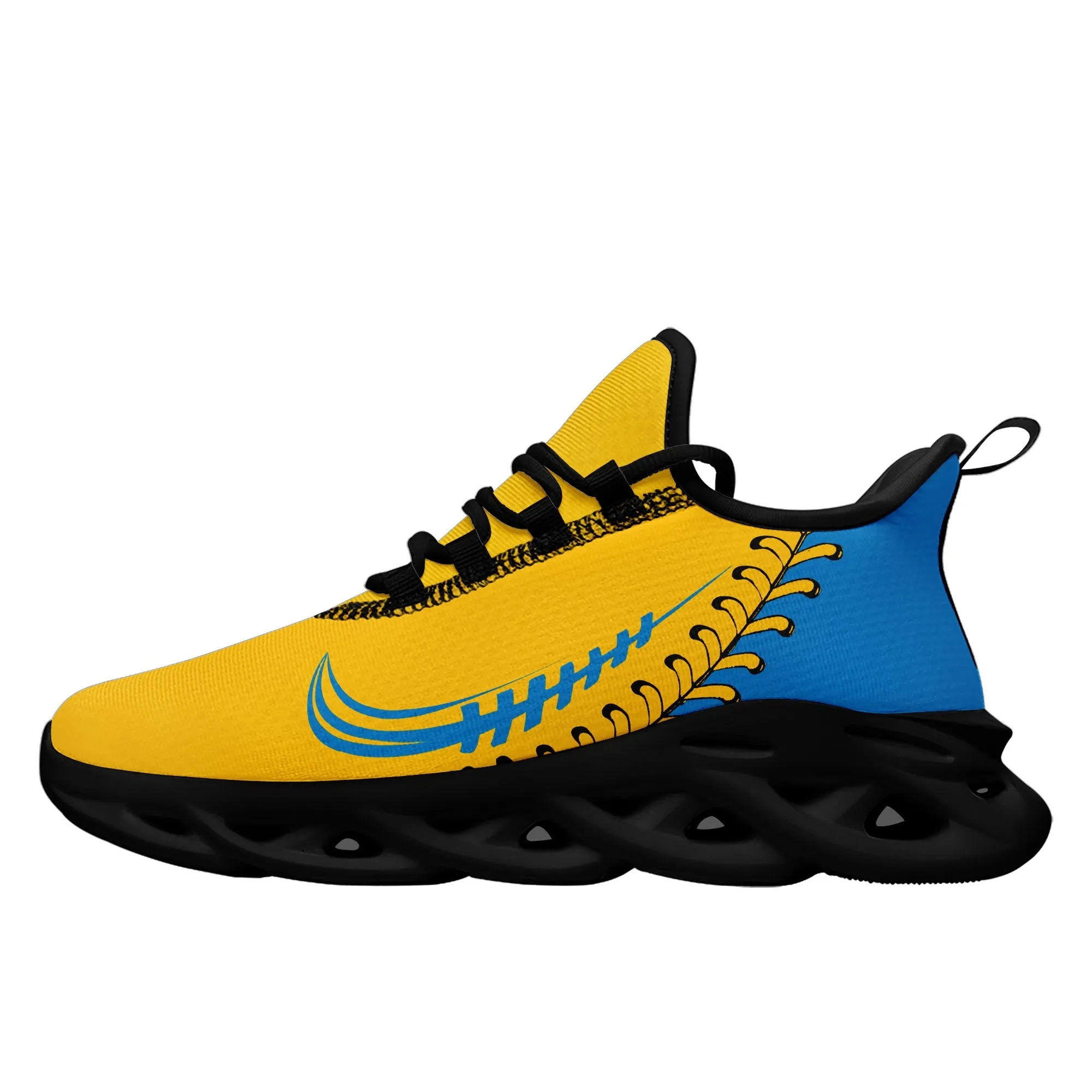 Custom Yellow Jersey MaxSoul Shoes and Hat Combo Offer Personalized ZH-bd0b00e0-9