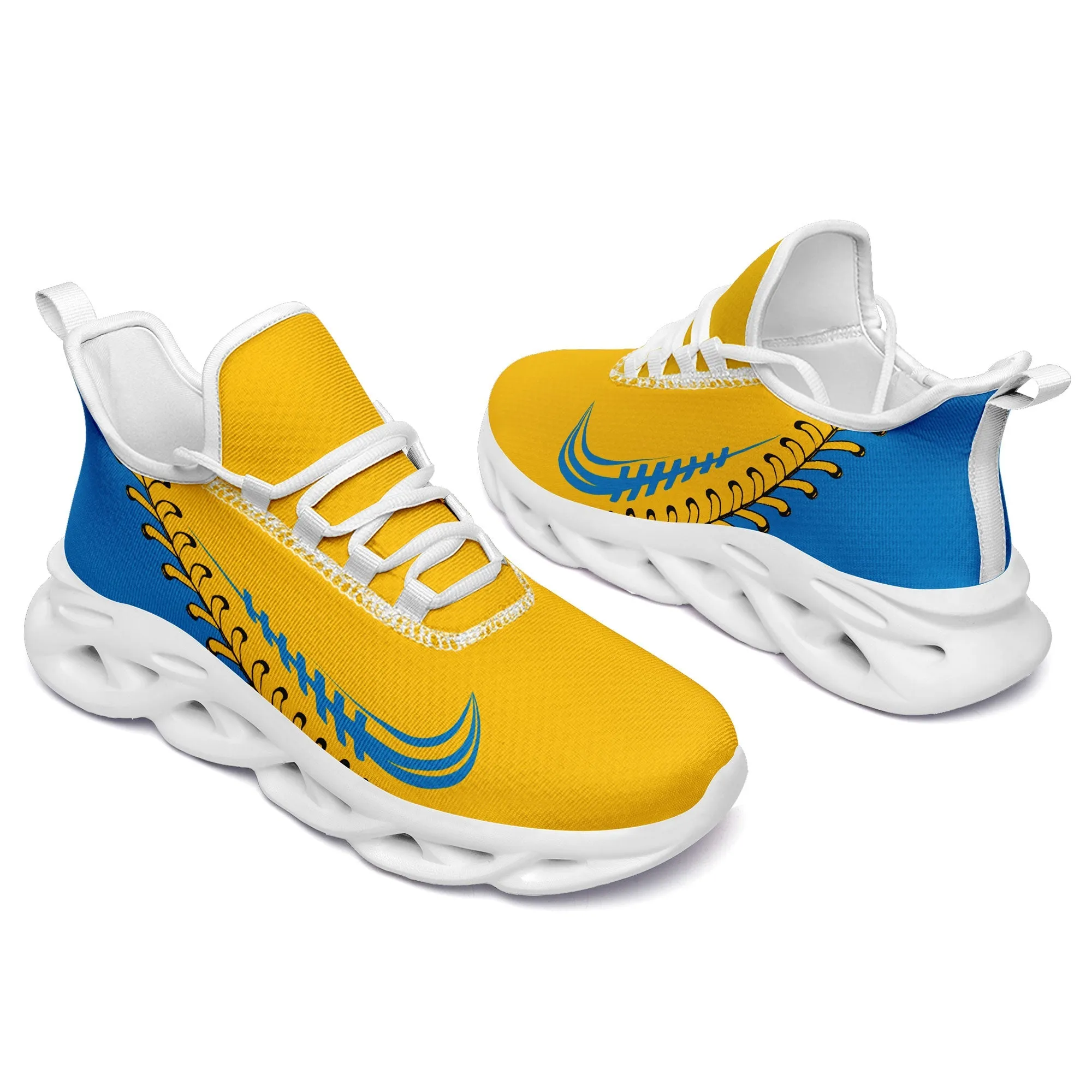 Custom Yellow Jersey MaxSoul Shoes and Hat Combo Offer Personalized ZH-bd0b00e0-9