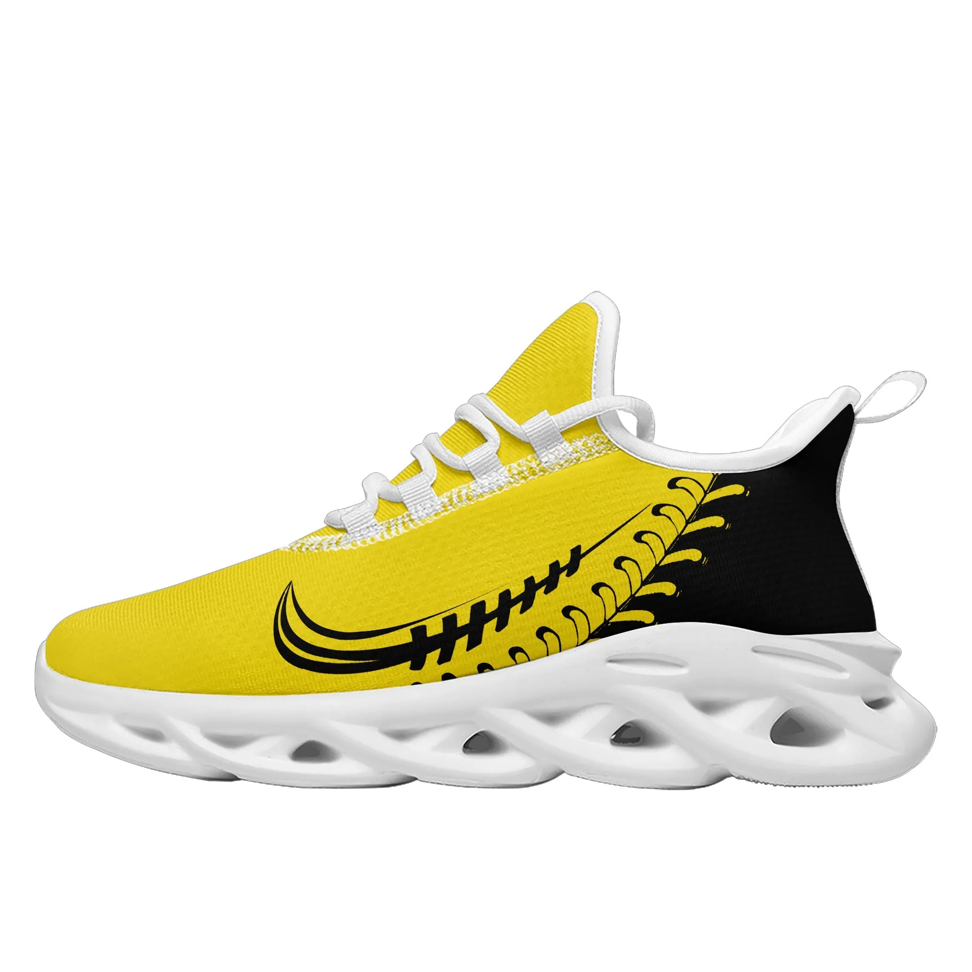 Custom Yellow Jersey MaxSoul Shoes and Hat Combo Offer Personalized ZH-bd0b00e0-b7