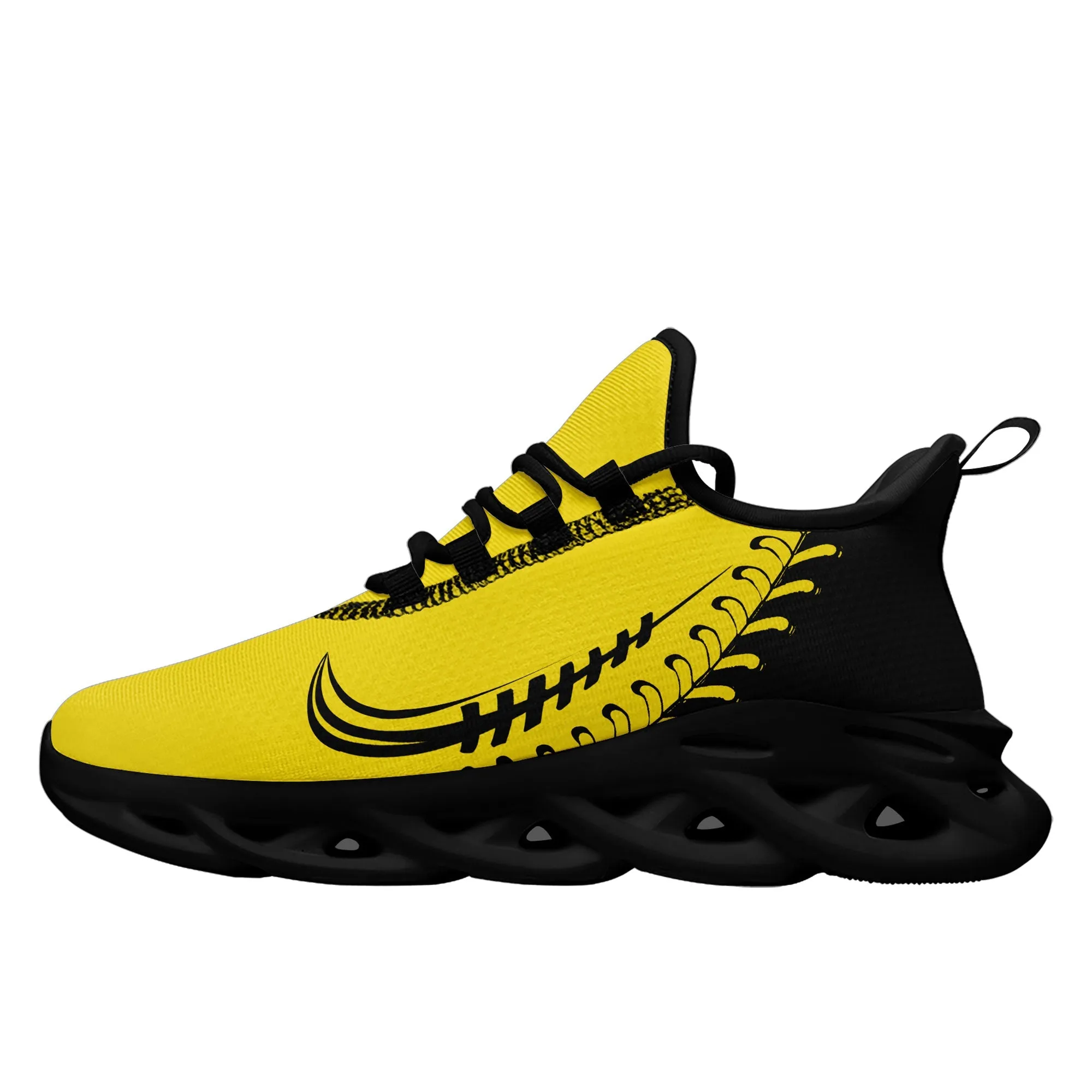 Custom Yellow Jersey MaxSoul Shoes and Hat Combo Offer Personalized ZH-bd0b00e0-b7