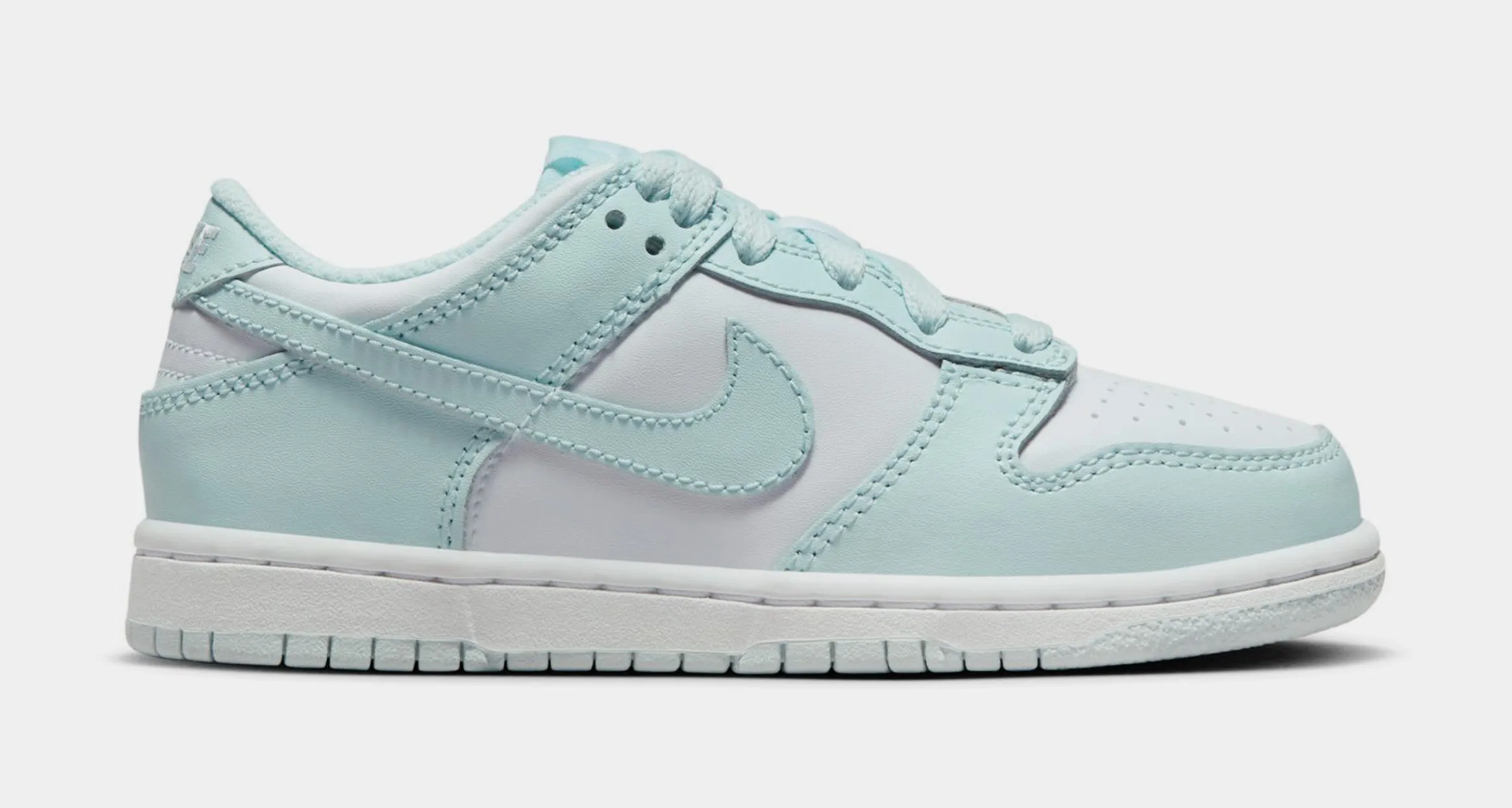 Dunk Low Glacier Blue Preschool Lifestyle Shoes (White/Glacier Blue)