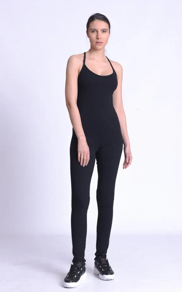 Extravagant Open Back Gym Jumpsuit