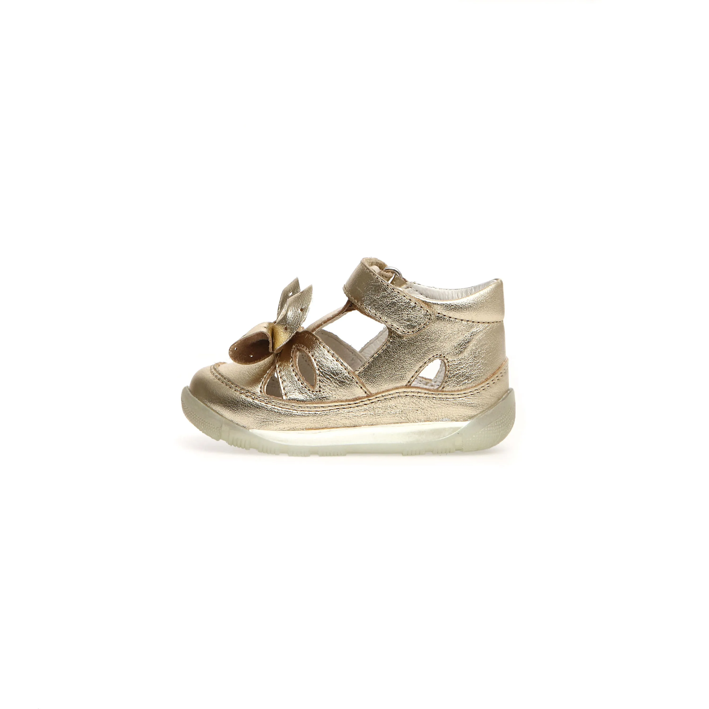 FALCOTTO - Flecher Girls Gold Leather Sandals