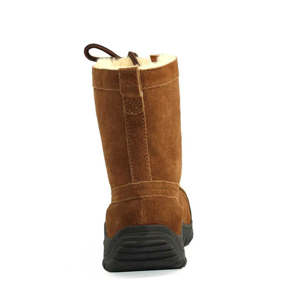 Finest Leather Sheepskin Boot - Chestnut