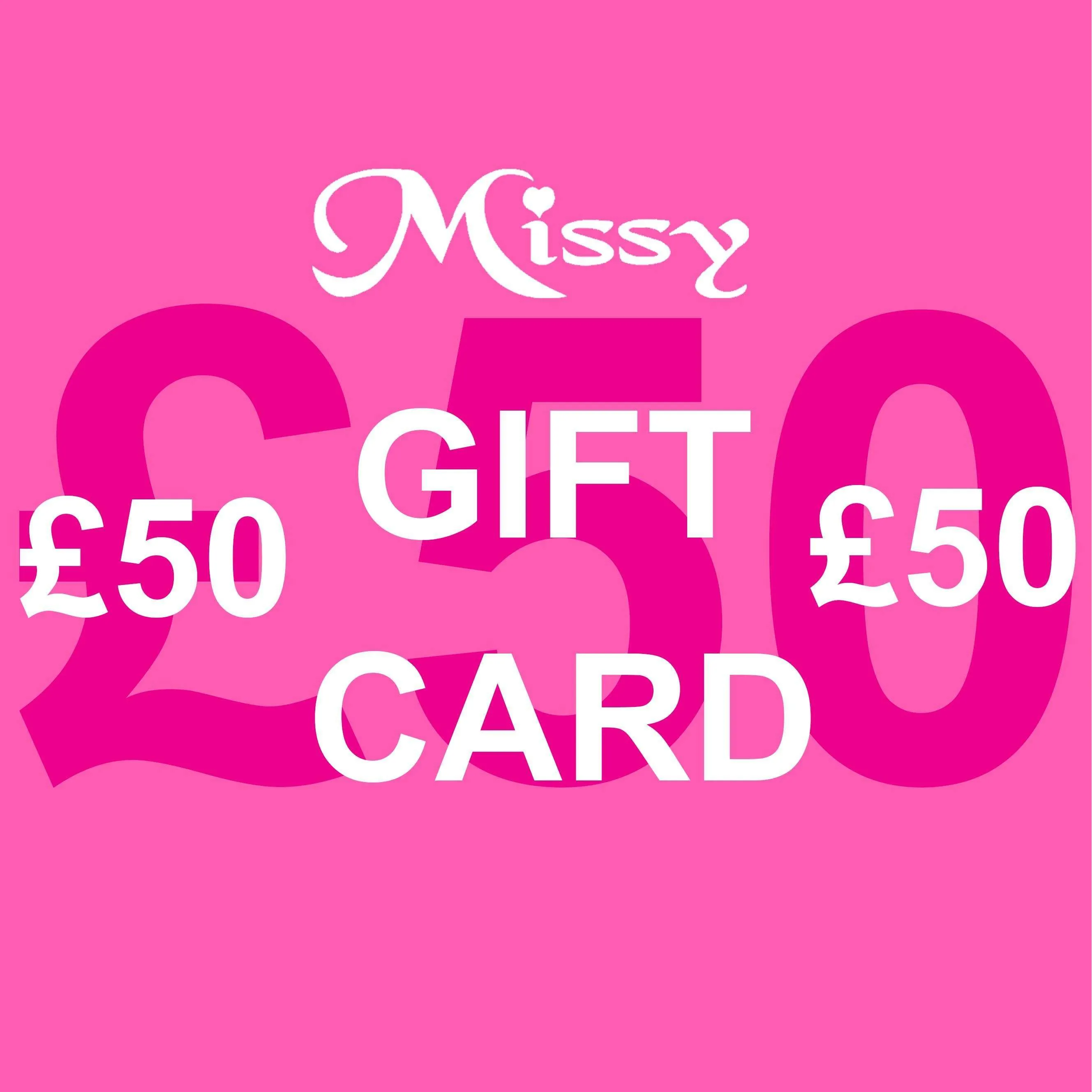 Gift Cards £5.00-£50.00