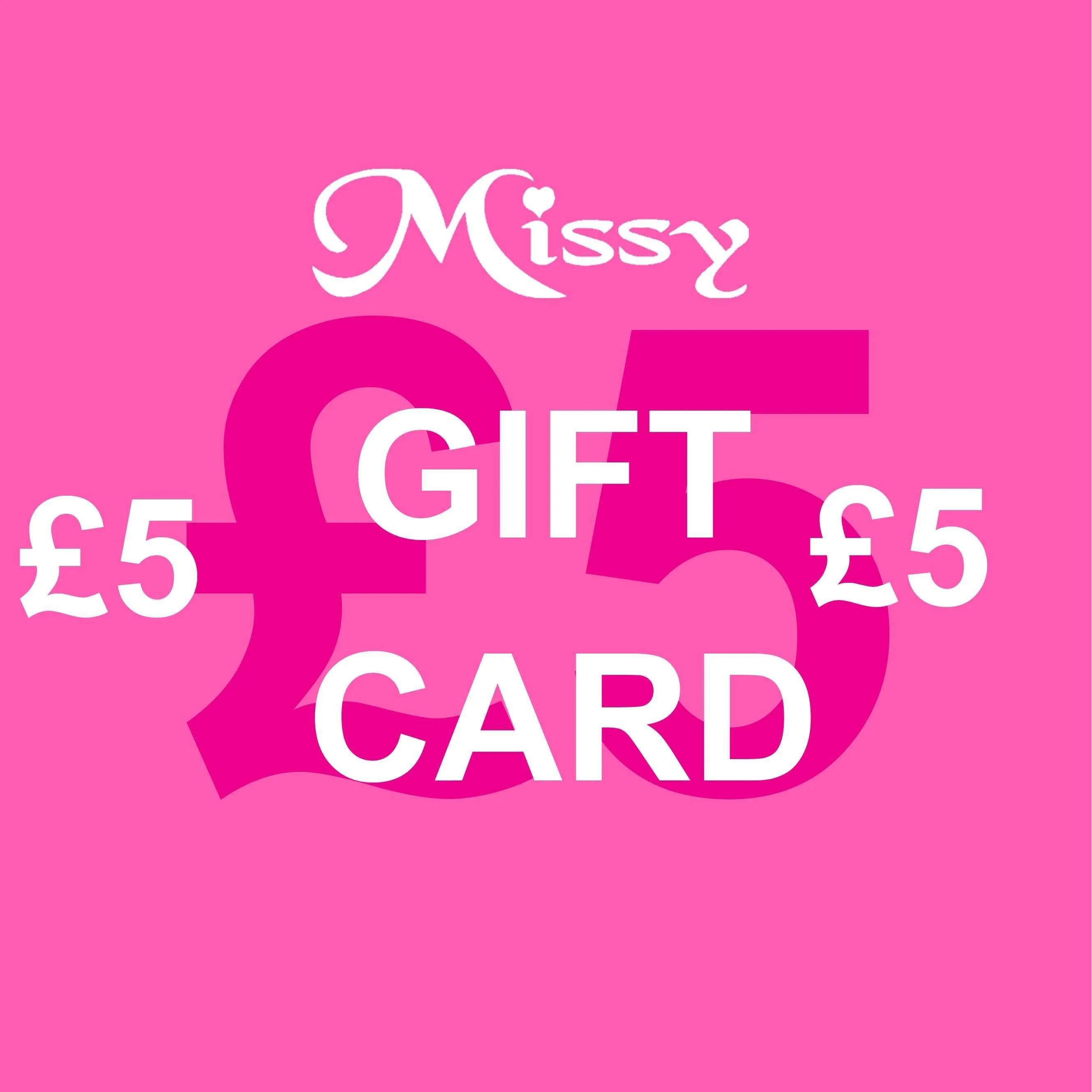 Gift Cards £5.00-£50.00