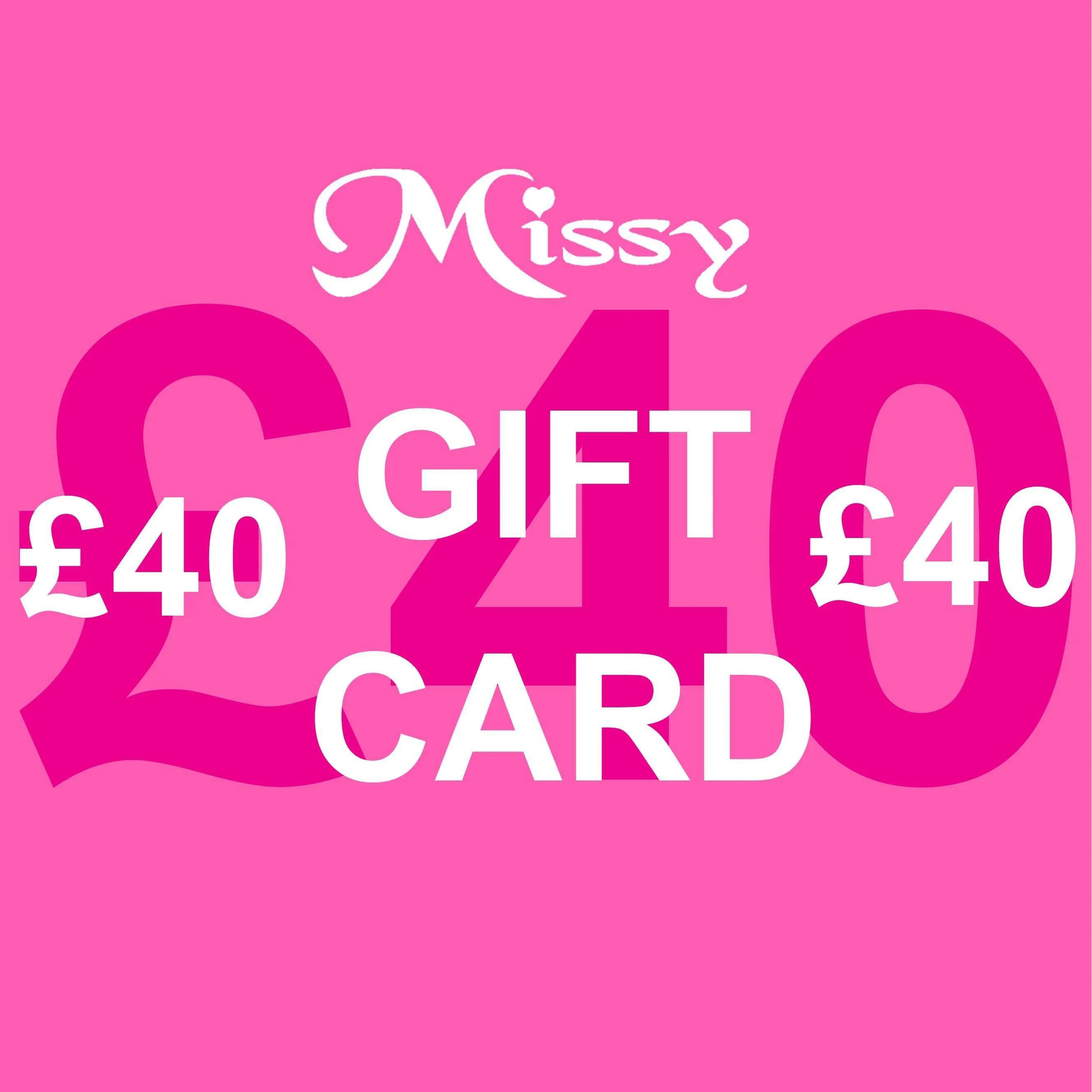 Gift Cards £5.00-£50.00