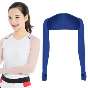 Golf Sunscreen Shawl Sleeves Outdoor Sports Cycling Ice Silk One Word Raglan Sleeves, Size: One Code(Sapphire)