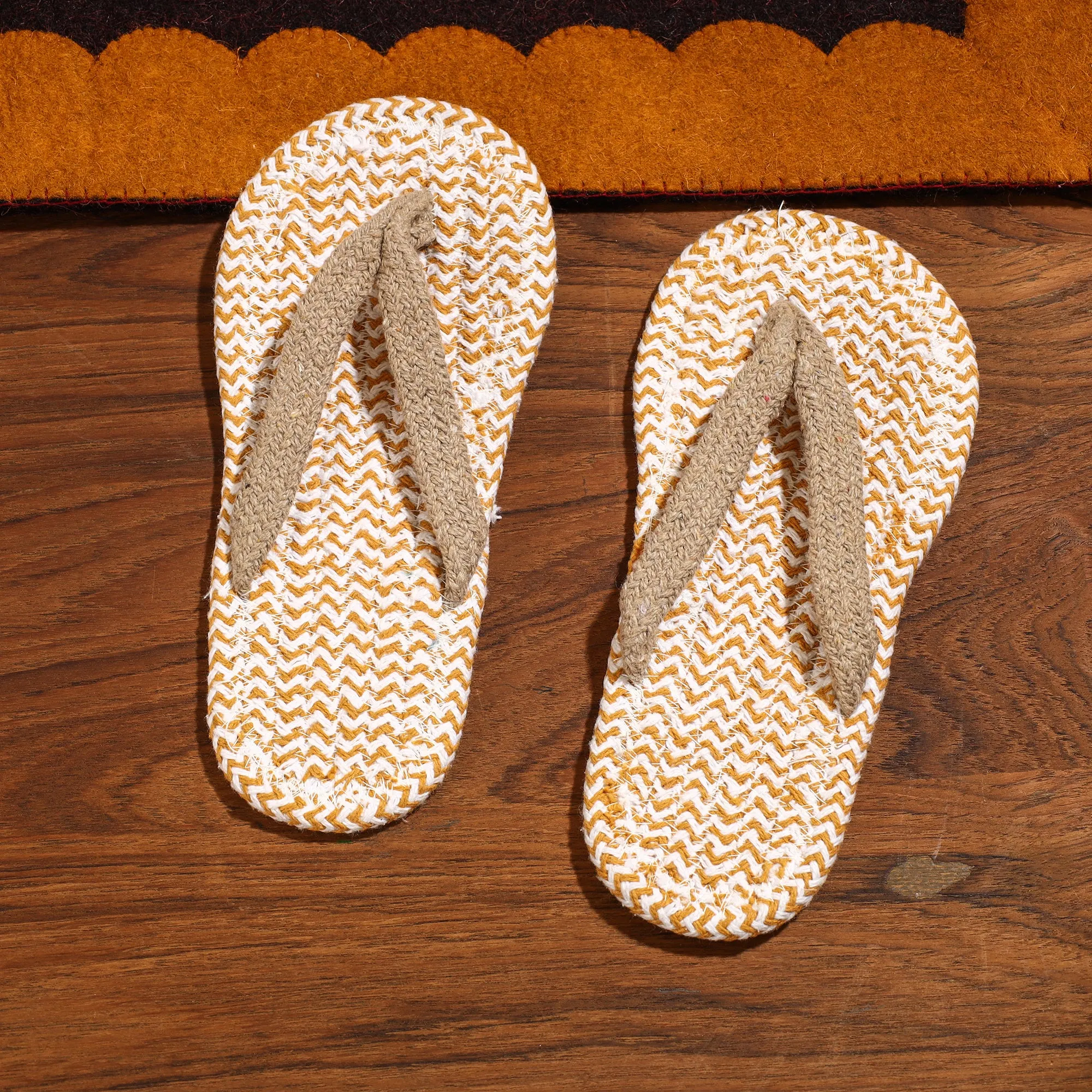 Hand Braided Cotton Stitched Home Slipper 05