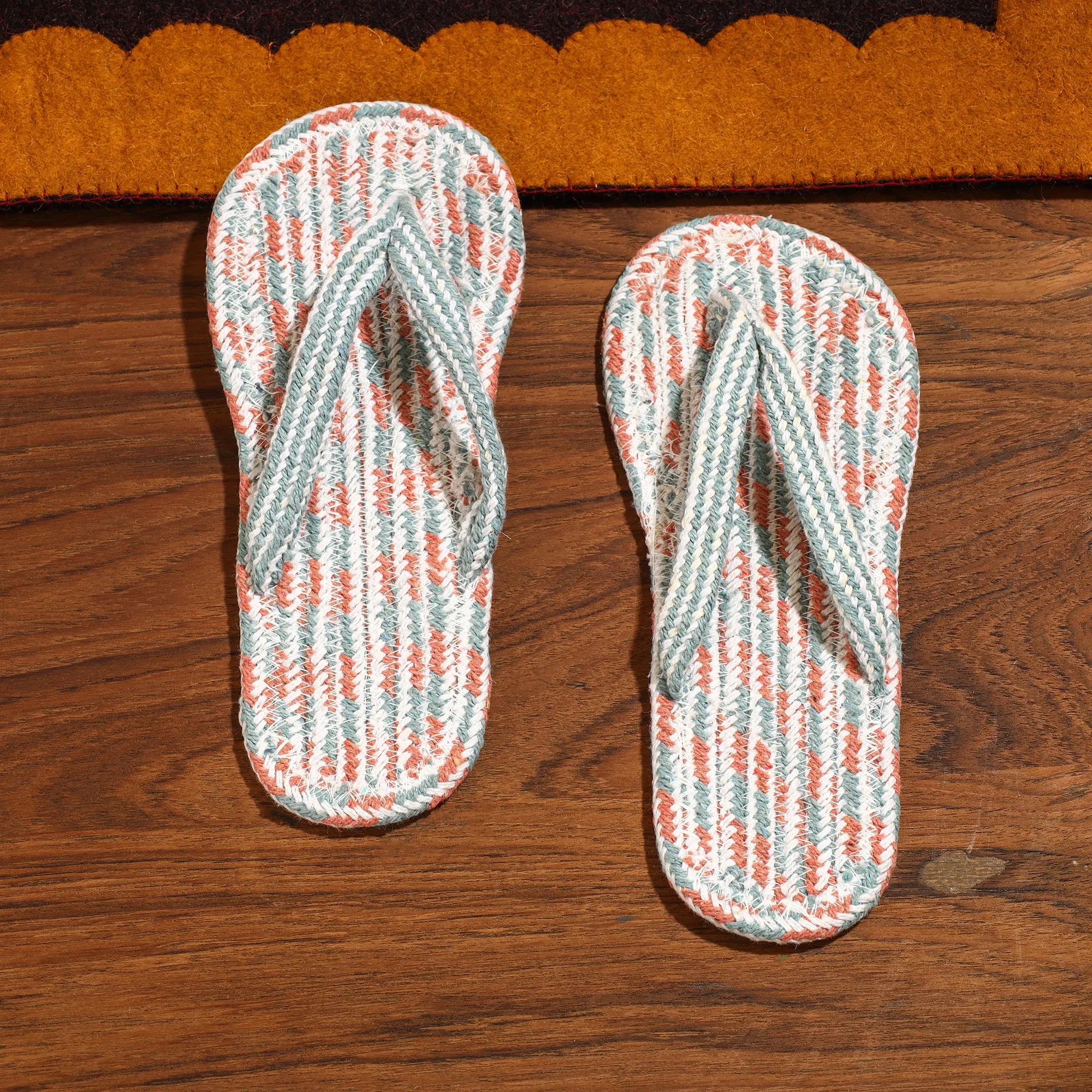 Hand Braided Cotton Stitched Home Slipper 12