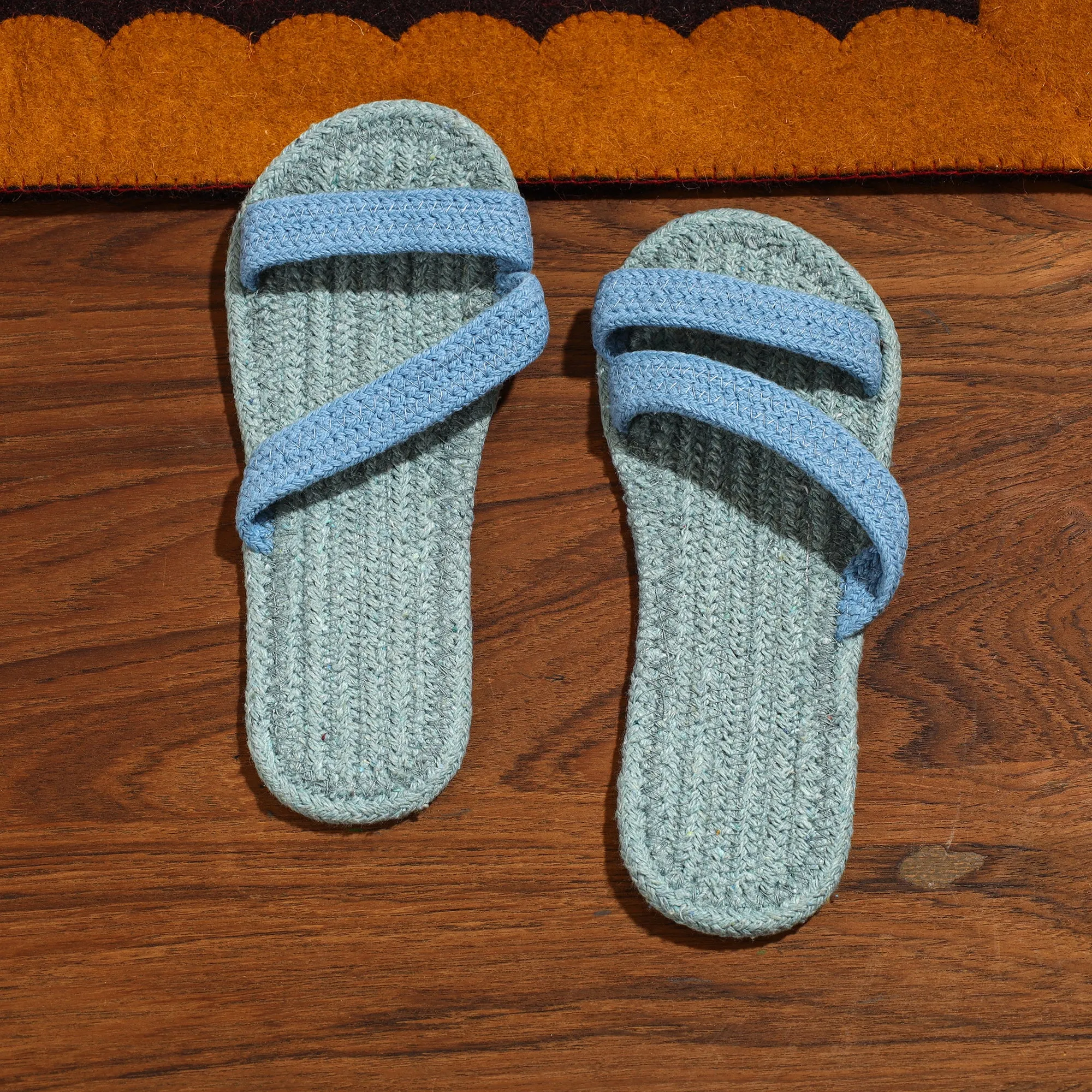 Hand Braided Cotton Stitched Home Slipper 21