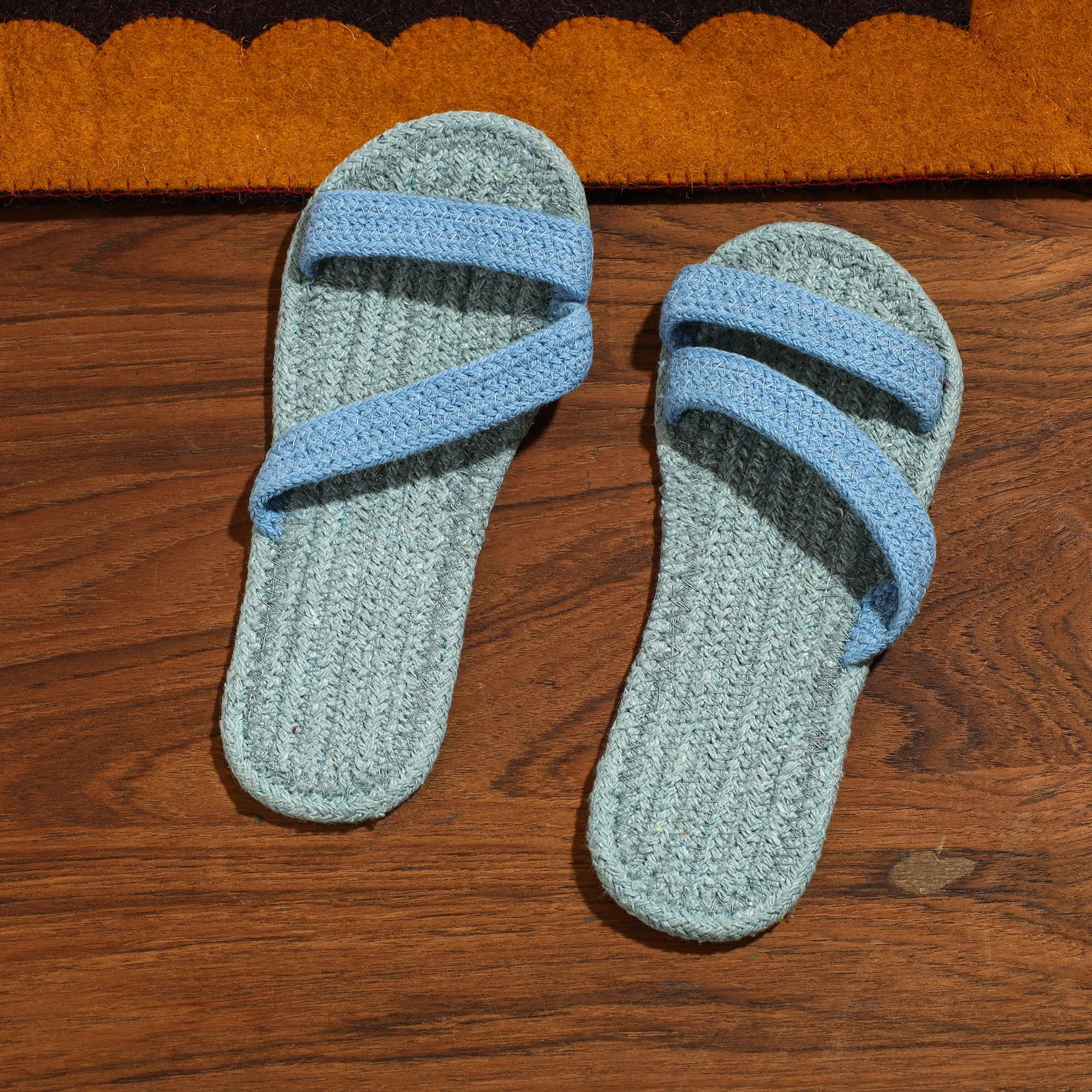 Hand Braided Cotton Stitched Home Slipper 21